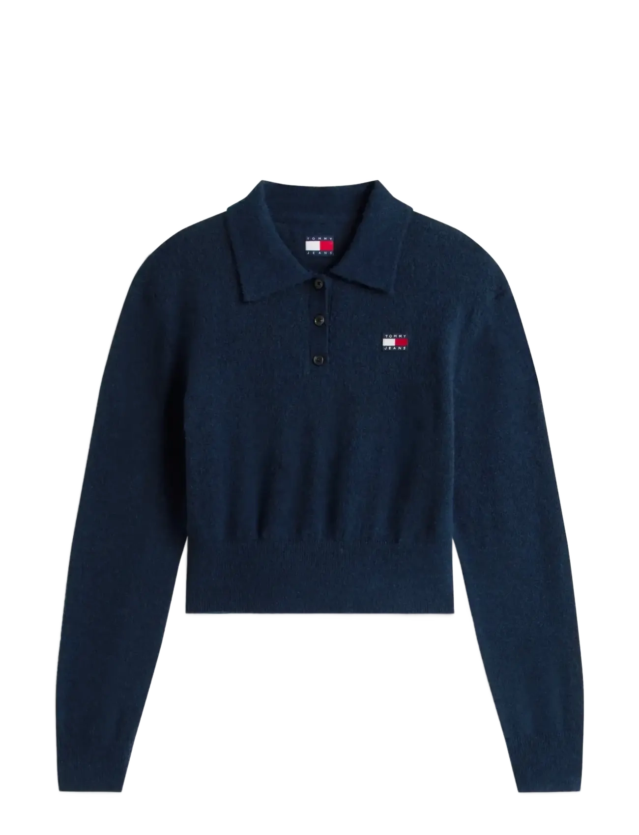 Tommy Jeans TJW FLUFFY POLO SWEATER - Transitional Layering - DARK NIGHT NAVY / navy