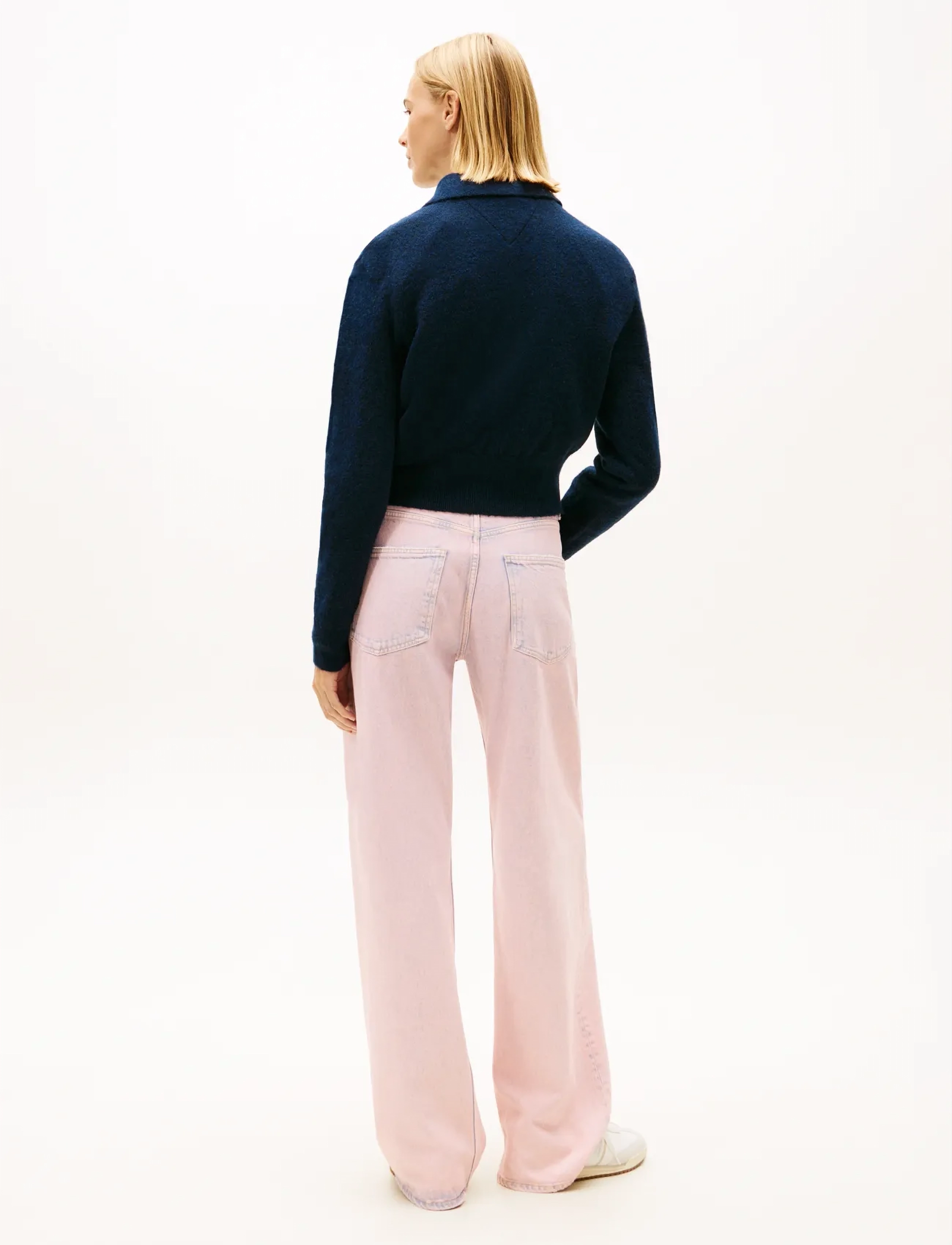 Tommy Jeans - TJW FLUFFY POLO SWEATER - megztiniai - dark night navy - 3