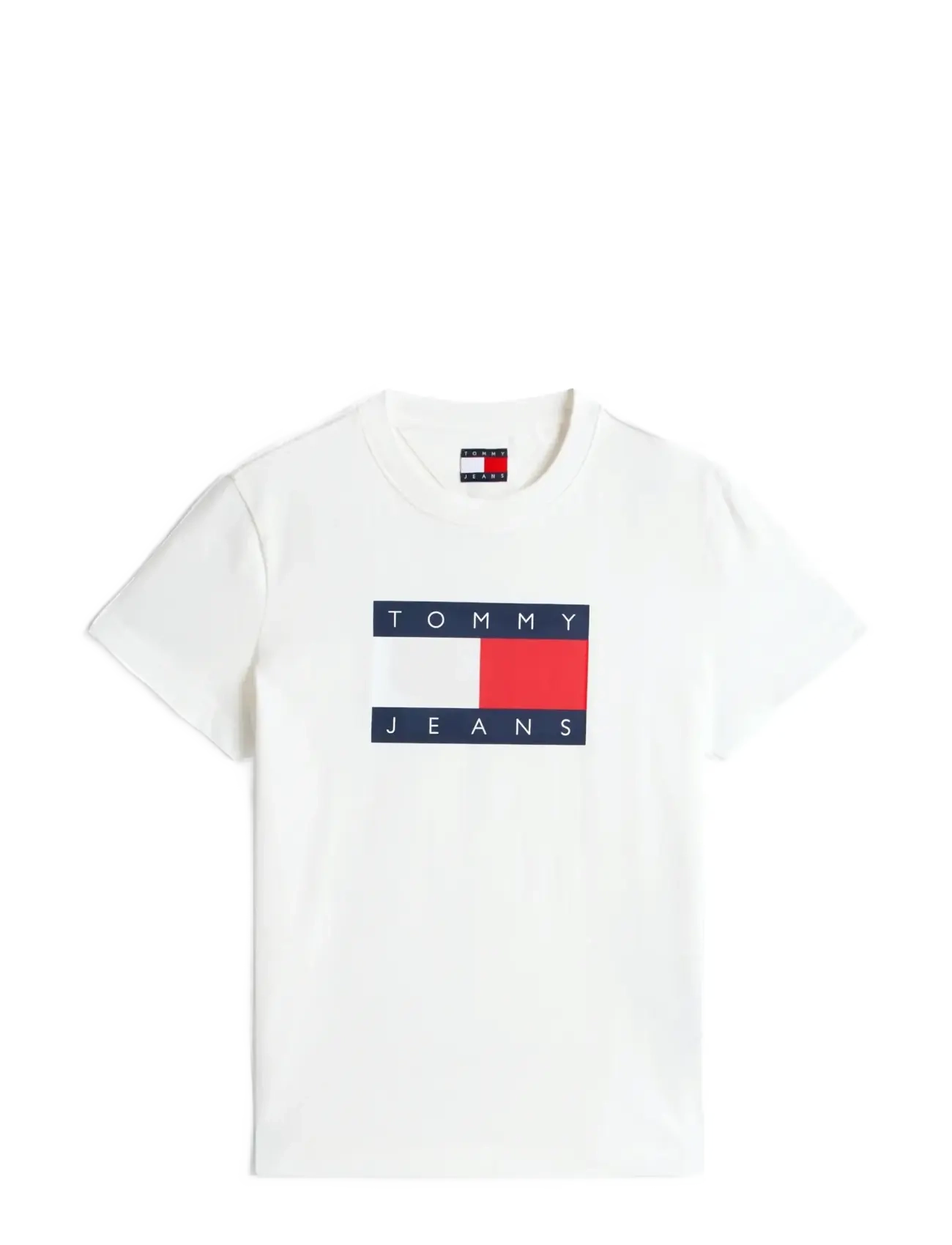 Tommy Jeans TJW REG TJ FLAG SS TEE - Modern femininity - ECRU / white