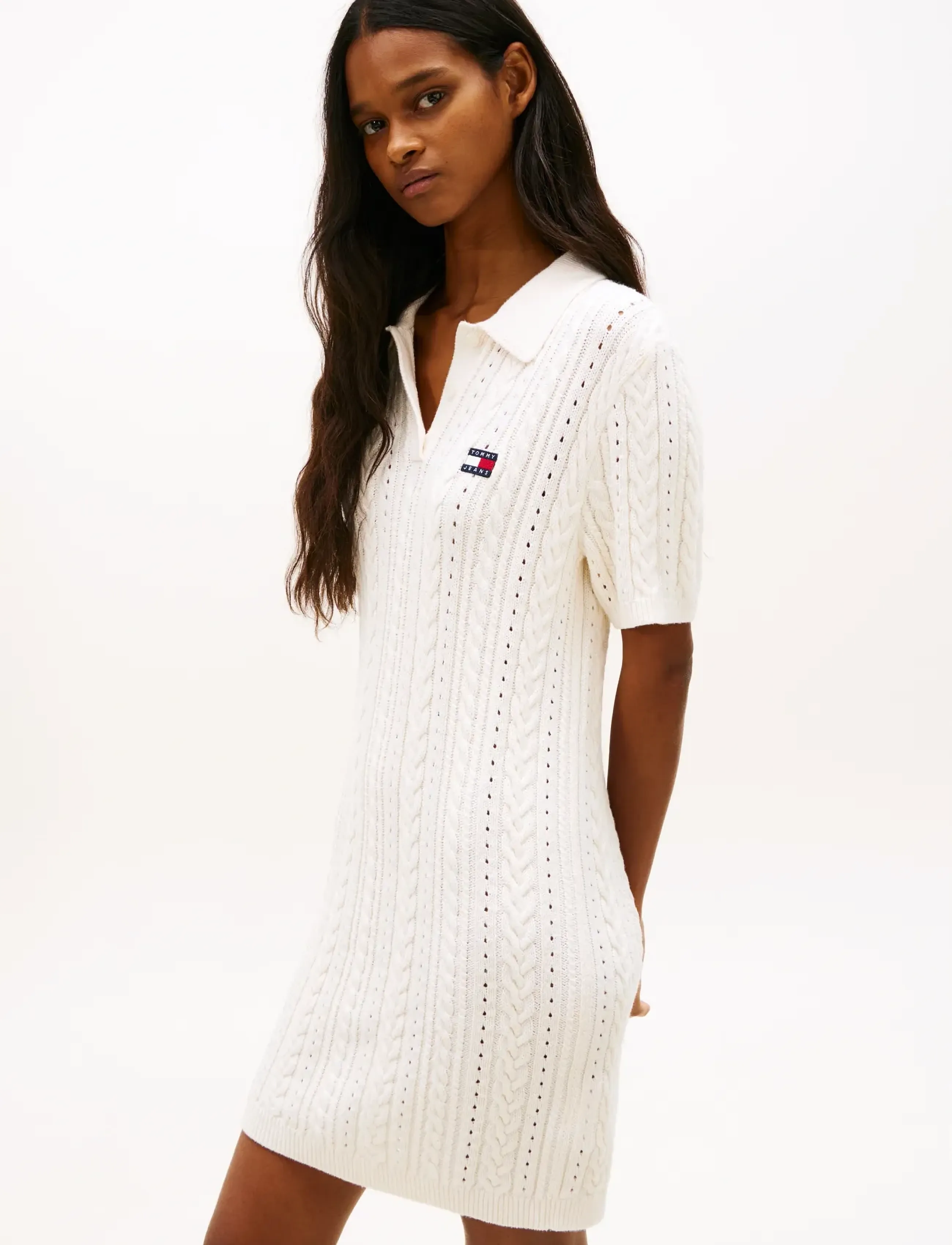 Tjw Gmd Cable Sweater Polo Dress 2