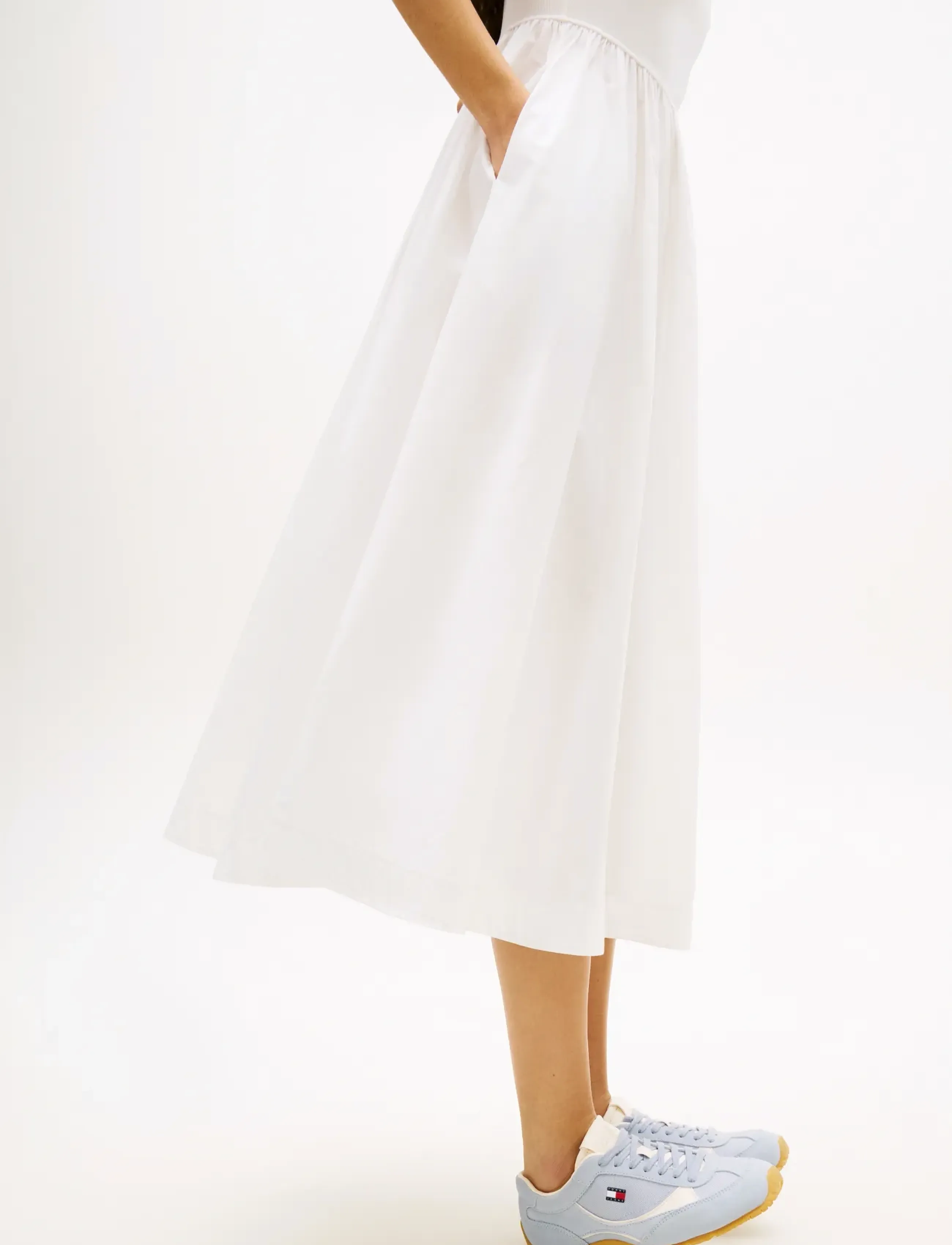 Tommy Jeans - TJW RIB POPLIN TANK DRESS EXT - maxi kjoler - ecru - 3