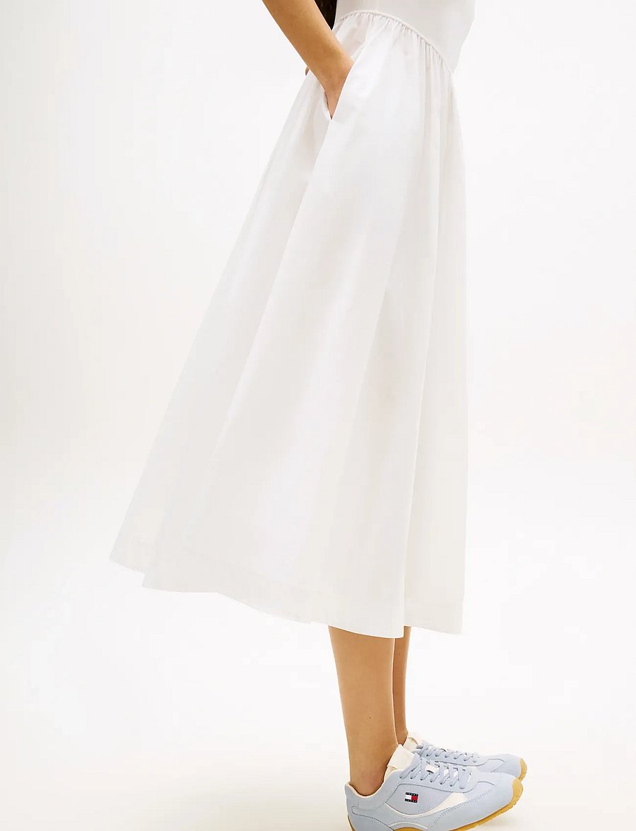 Tommy Jeans - TJW RIB POPLIN TANK DRESS EXT - maxikleider - ecru - 3