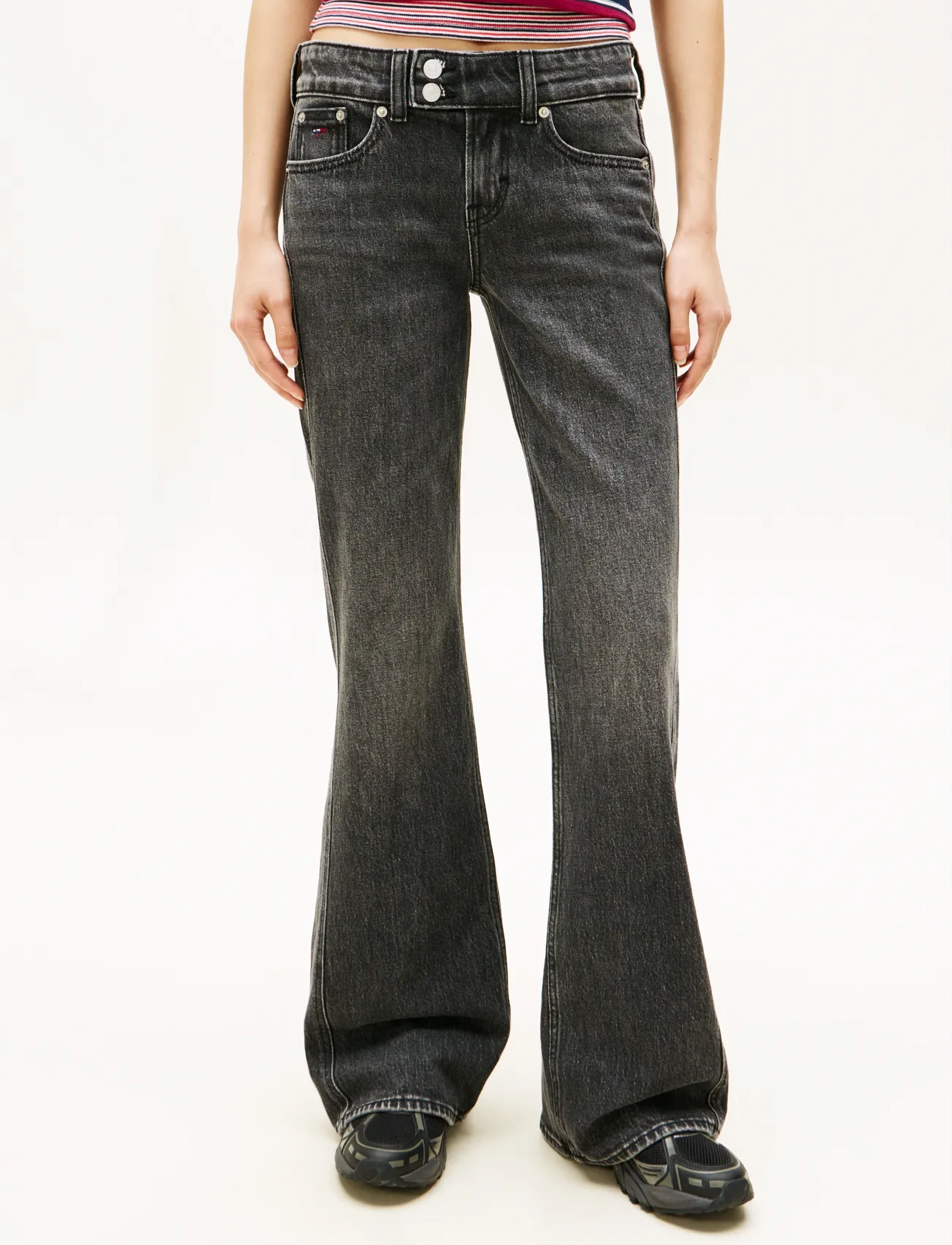Tommy Jeans - SIA LOW BOOTCUT BI0187 - jeans bootcut - denim black - 3
