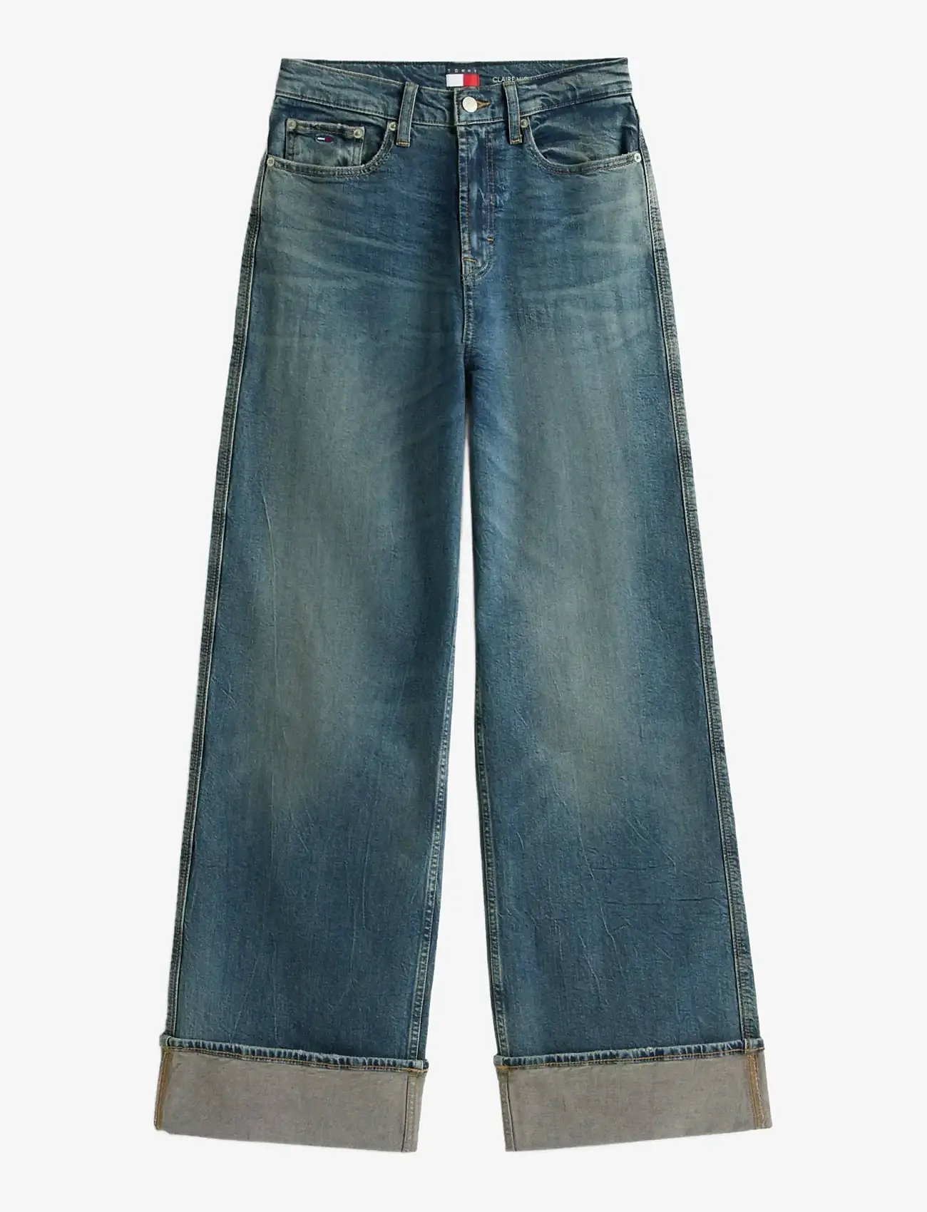 Tommy Jeans - CLAIRE HR WD TURN UP EI6154 - vida jeans - denim dark - 1