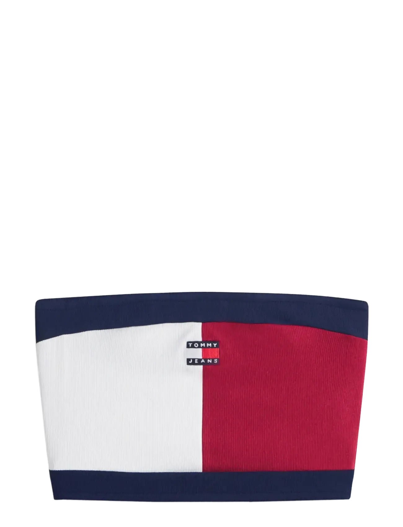 Tommy Jeans TJW FLAG BADGE TUBE TOP - T-Shirts & Tops - LAVISH CERISE   MULTI / multi
