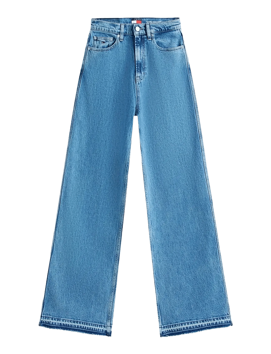 Tommy Jeans - CLAIRE HR WD BJ4138 - hosen mit weitem bein - denim medium - 1