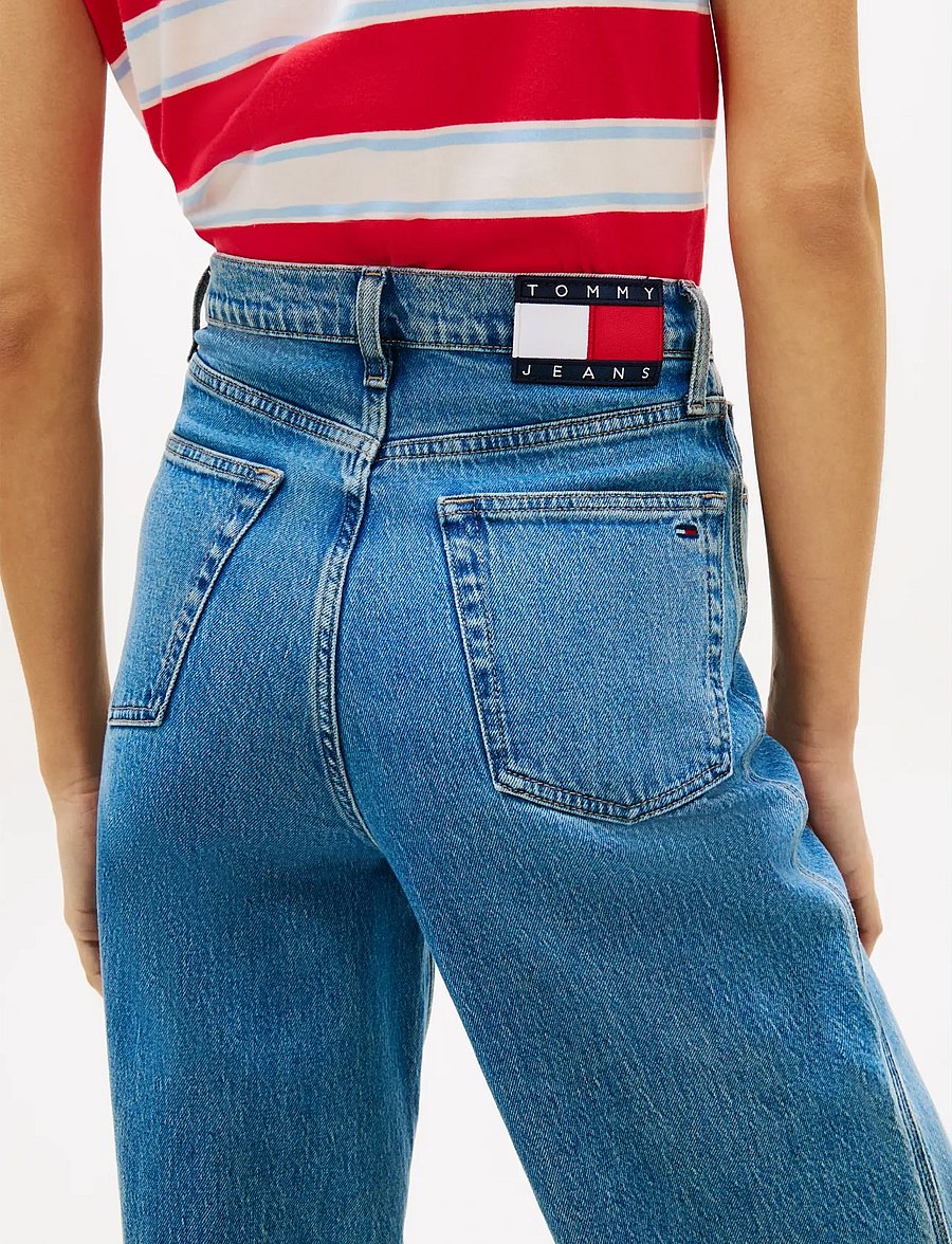 Tommy Jeans - CLAIRE HR WD BJ4138 - hosen mit weitem bein - denim medium - 4