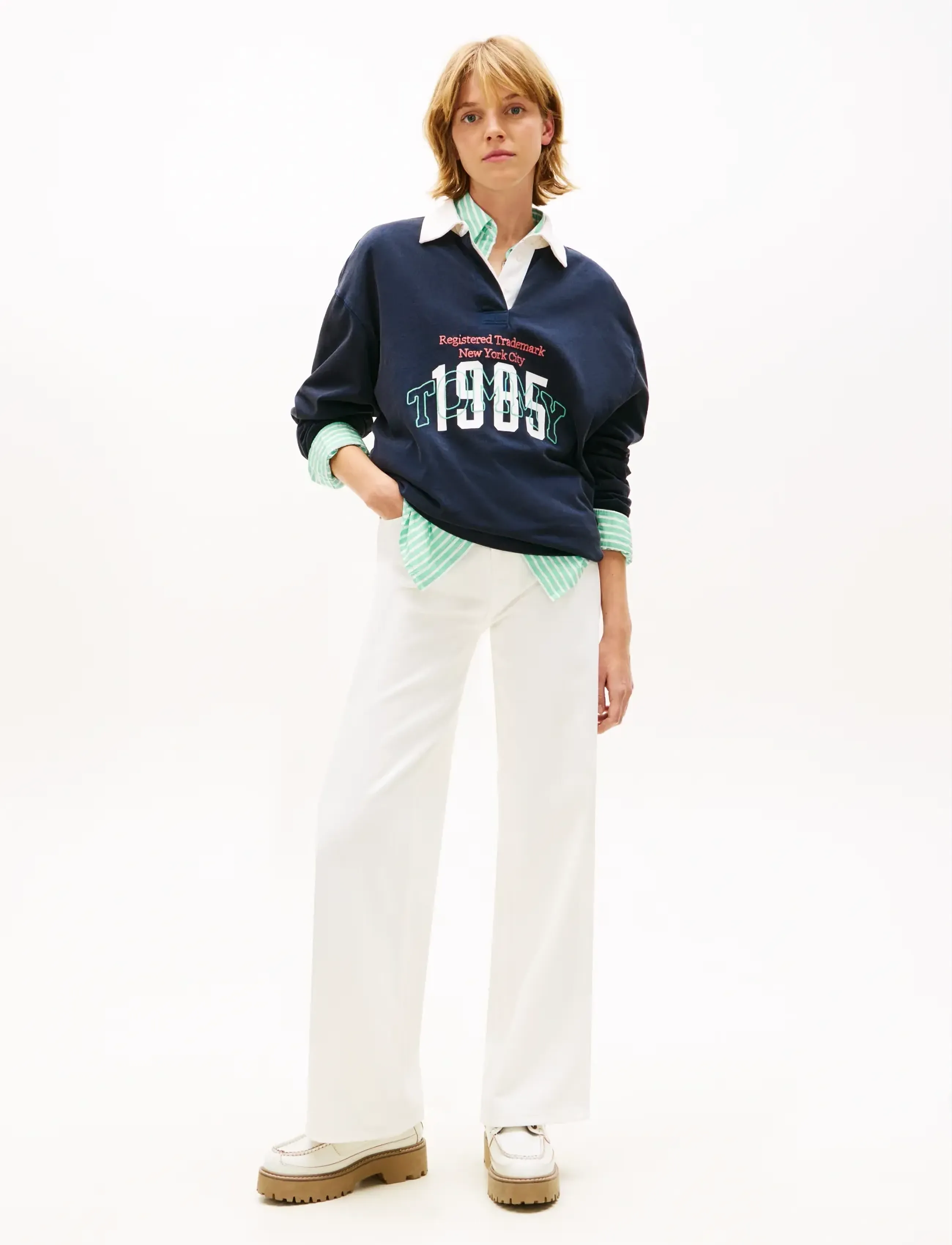 Tommy Jeans - CLAIRE HR WD BJ4199 - brede jeans - denim white - 3