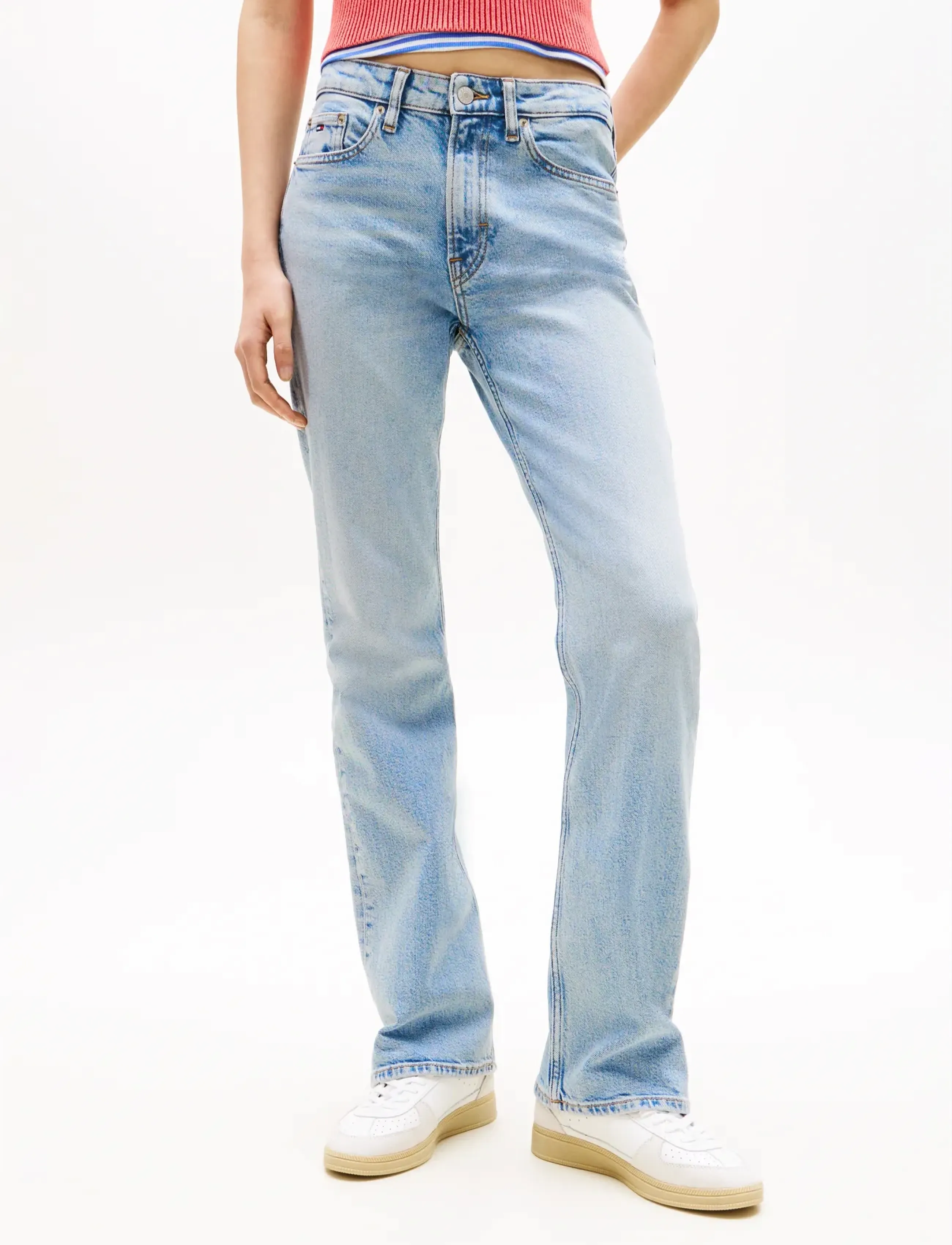 Tommy Jeans CLEO MID BOOTCUT BI0112 - Teens 140-176 - DENIM LIGHT / blue