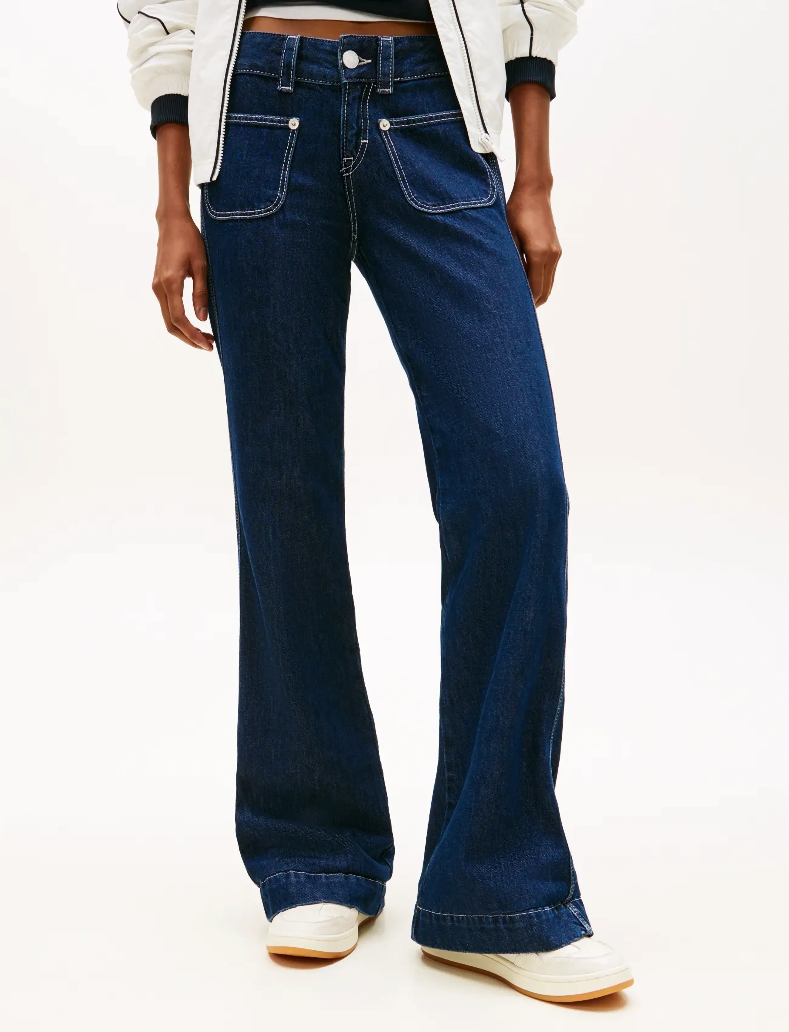 Tommy Jeans Sia Lw Bootcut Sailor Bj6058, Kvinder, Bootcut Sailor Jeans, Navy, Str: 27 x 32