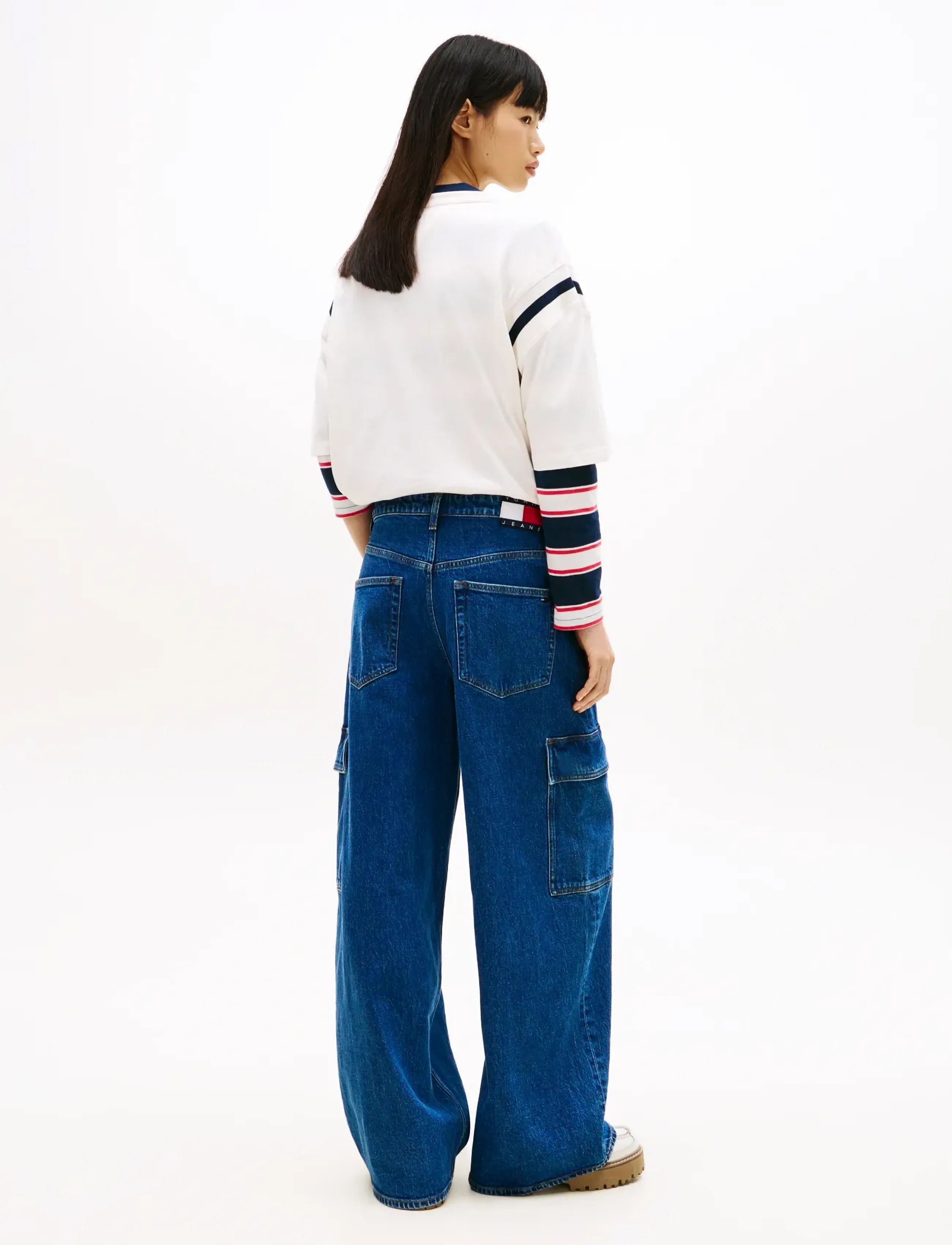 Tommy Jeans - CHARLIE MR LOOSE WD CARGO BJ4133 - pantalons larges - denim medium - 2