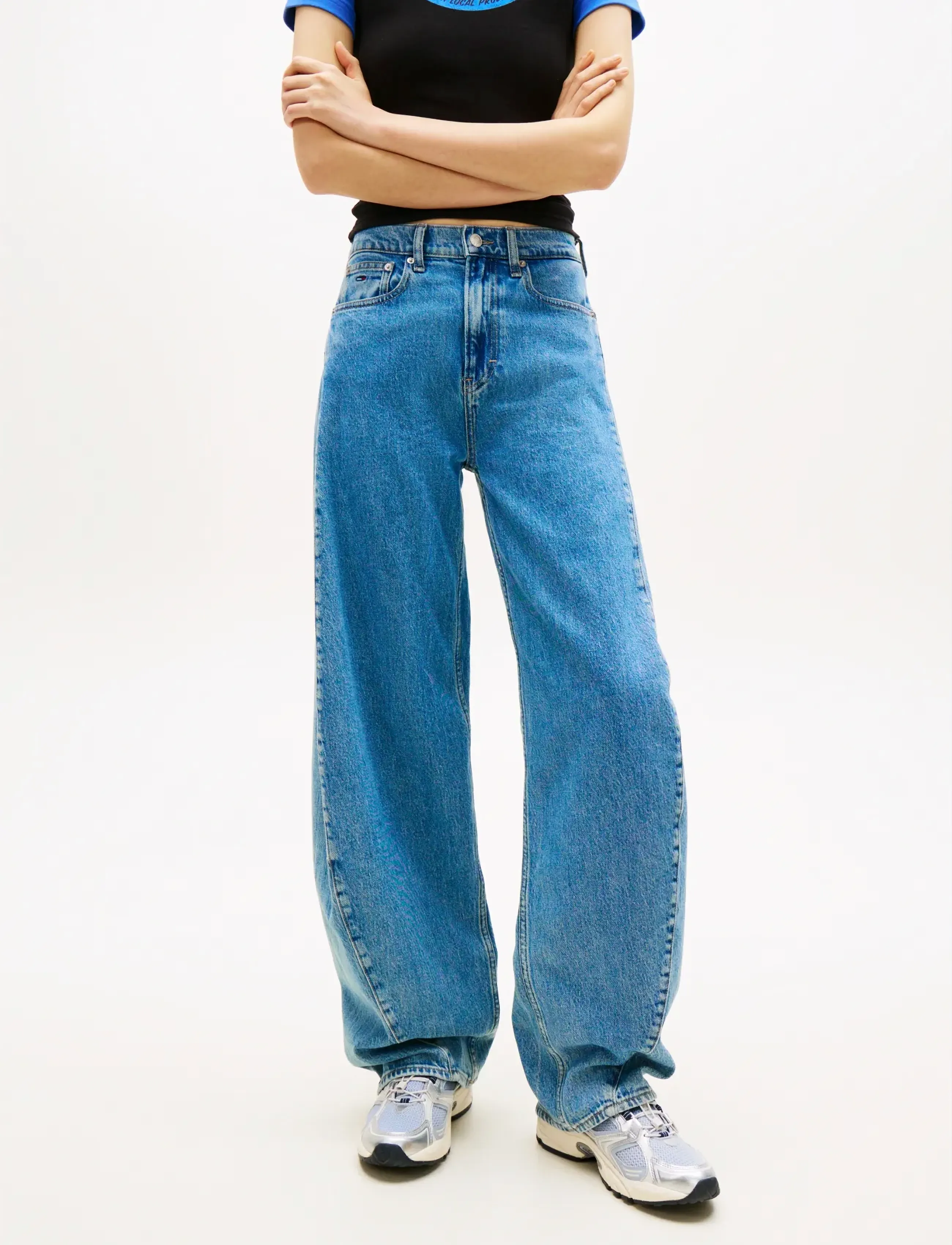 Tommy Jeans - ELLA MID BARREL BJ4138 - barrel jeans - denim medium - 0