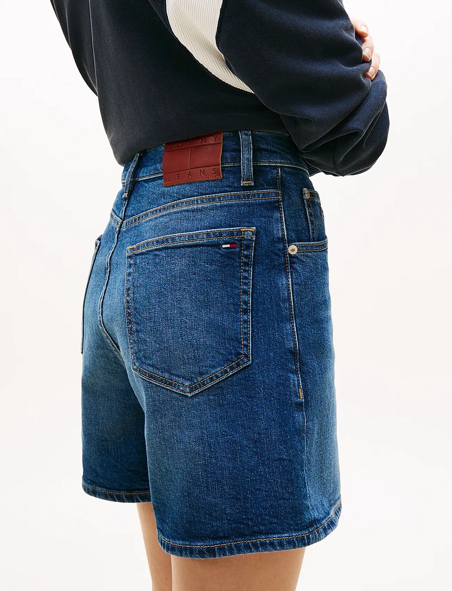 Tommy Jeans - MOM SHORT BJ8155 - lühikesed teksapüksid - denim dark - 4