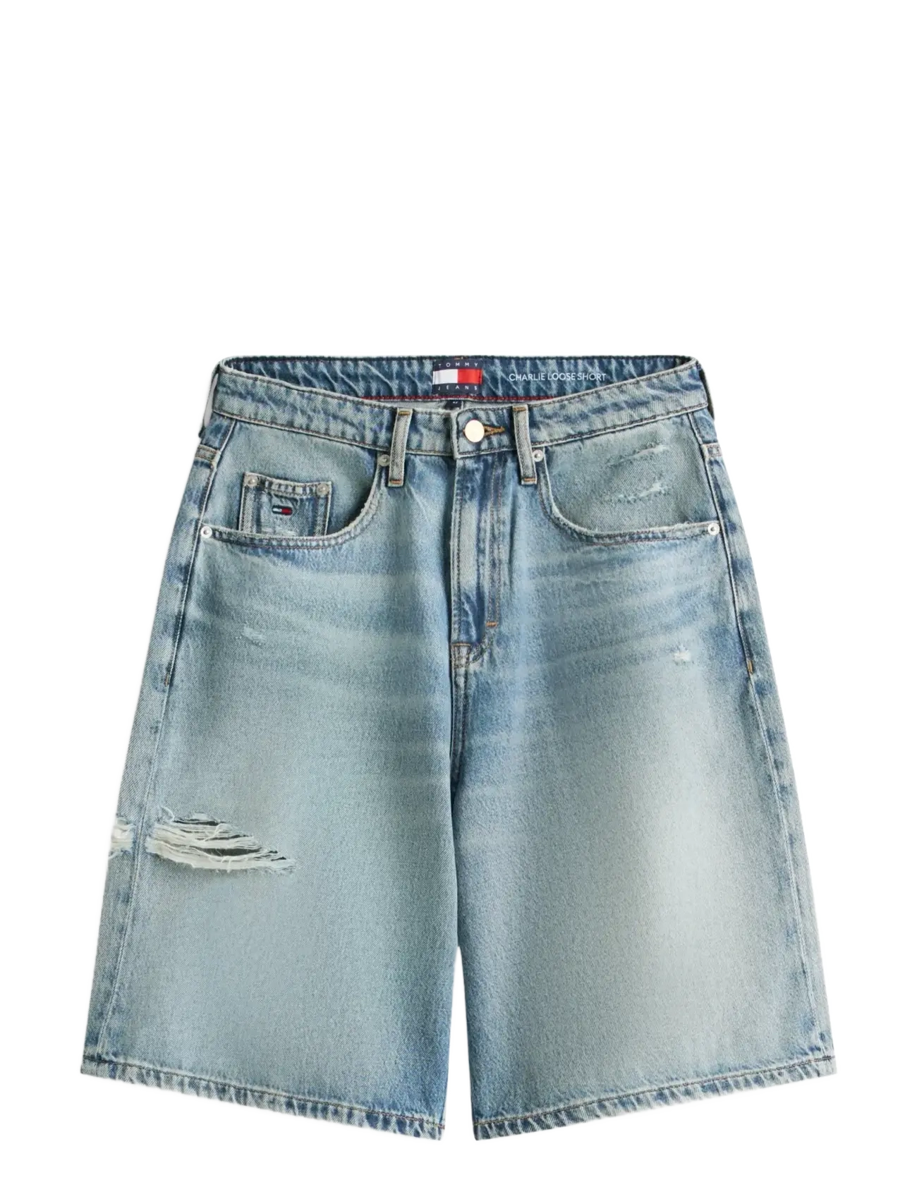 Tommy Jeans CHARLIE LS SHORT BJ2038 - Shorts - DENIM MEDIUM / blue