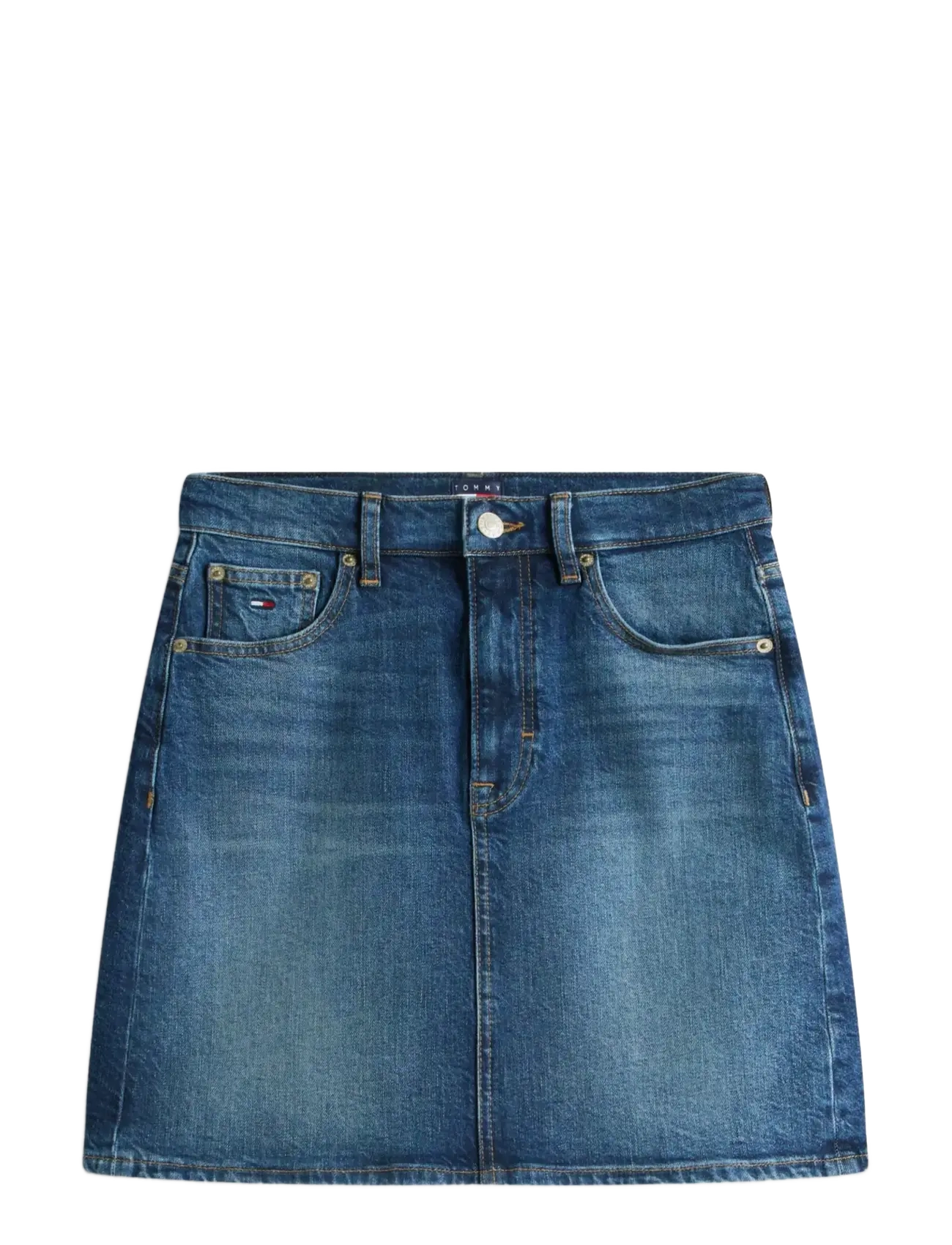 Tommy Jeans MOM UH SKIRT BJ8155 - Kurze Röcke - DENIM DARK / blue