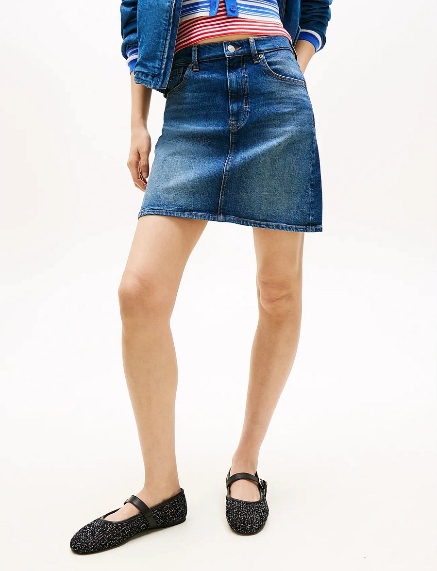 Tommy Jeans - MOM UH SKIRT BJ8155 - jupes en jeans - denim dark - 0