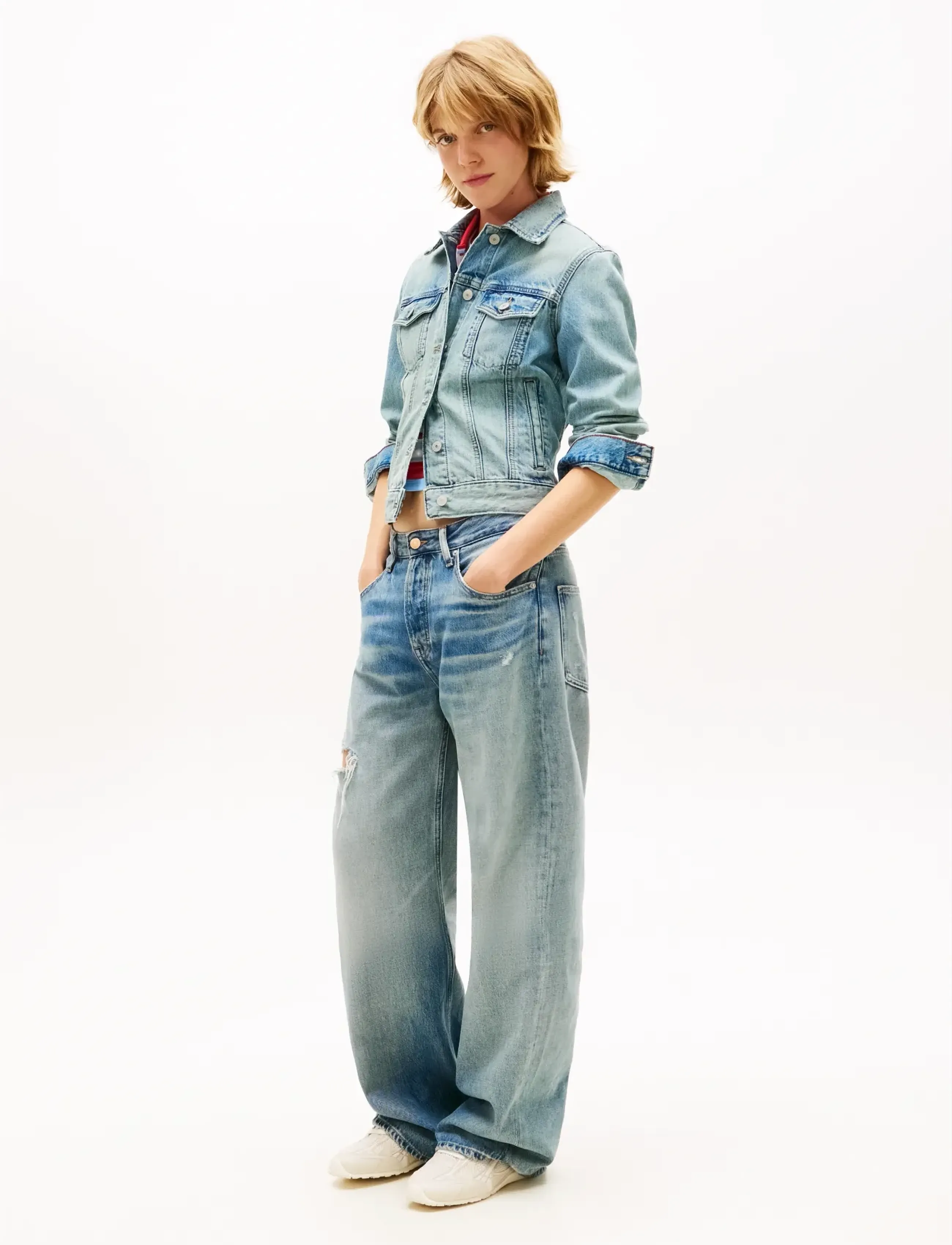 Tommy Jeans - CLASSIC TRUCKER EXT BJ8012 - vårjackor - denim light - 3