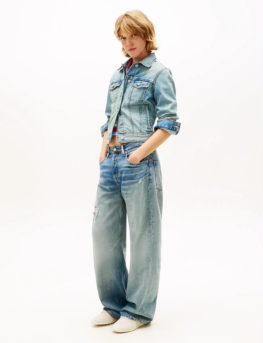 Tommy Jeans - CLASSIC TRUCKER EXT BJ8012 - vårjackor - denim light - 3