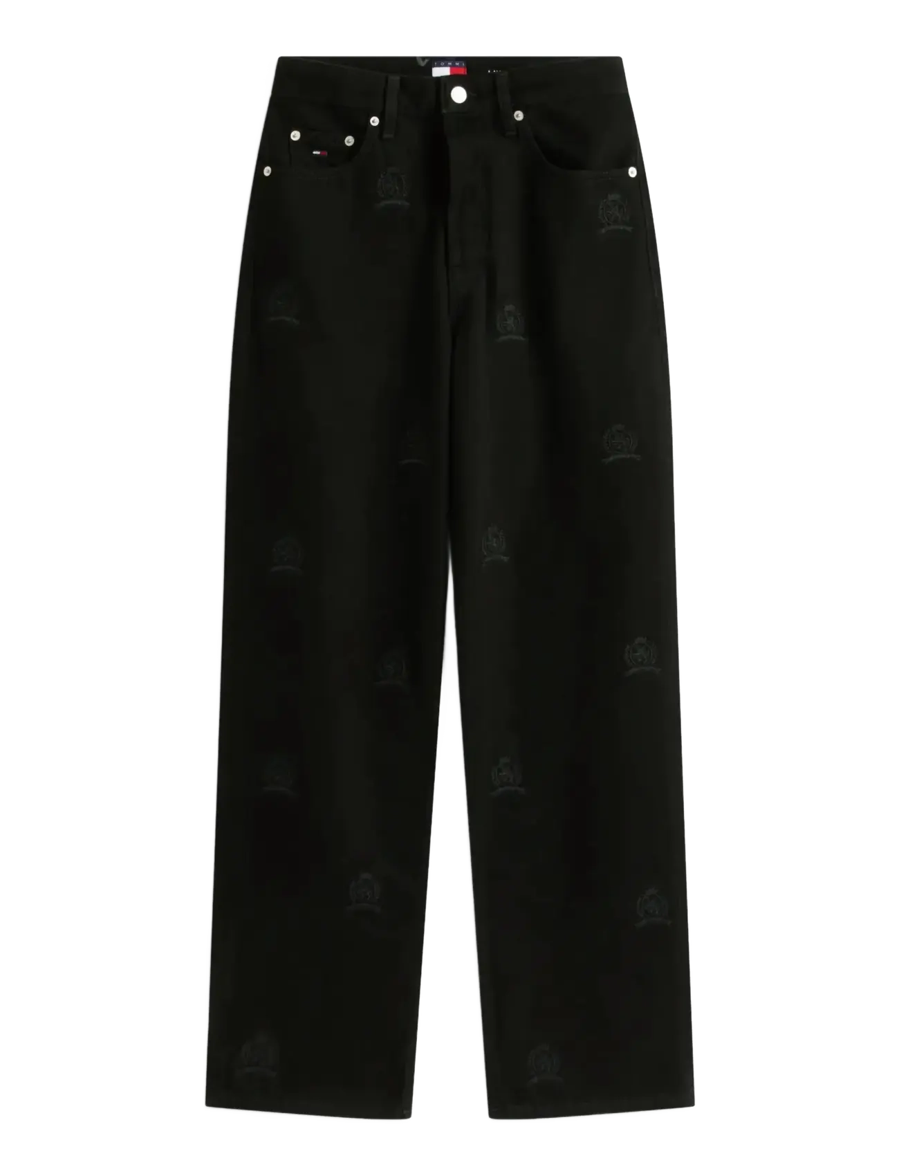 Tommy Jeans LAYLA HR SLIM STR CR EI6085 - Jeans - DENIM BLACK / black