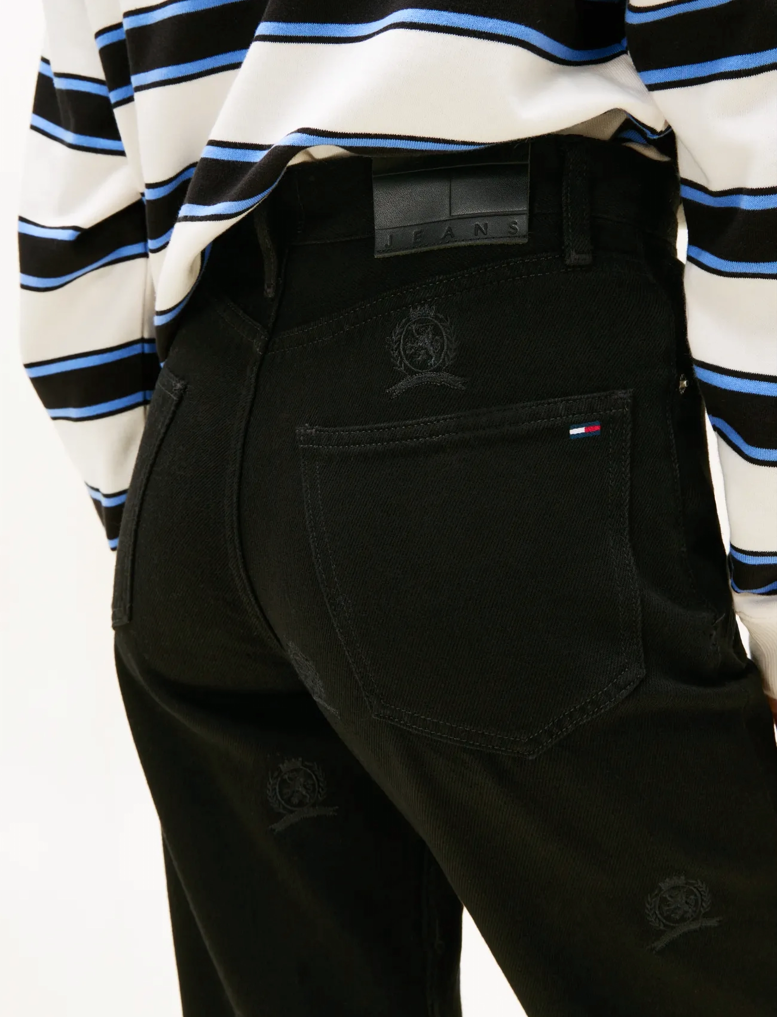 Tommy Jeans - LAYLA HR SLIM STR CR EI6085 - regular jeans - denim black - 3