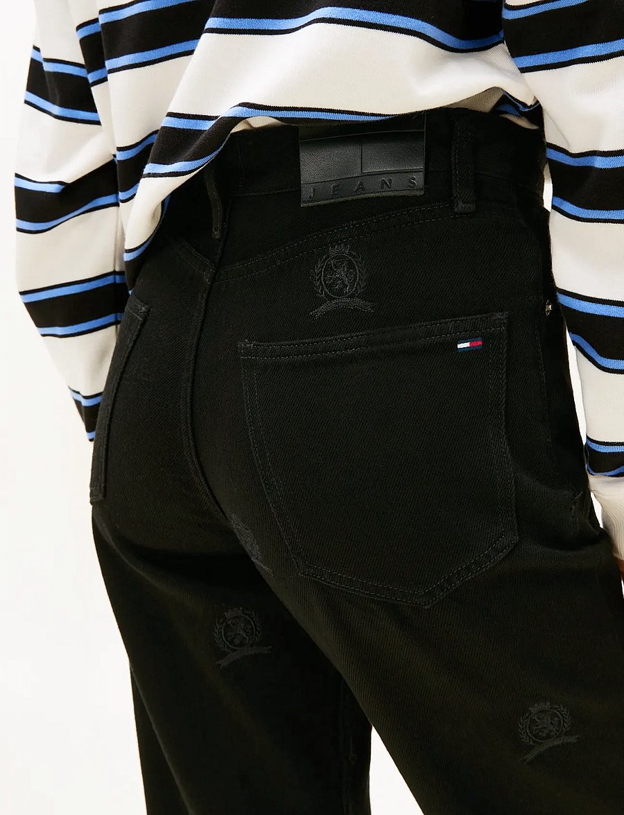 Tommy Jeans - LAYLA HR SLIM STR CR EI6085 - regular jeans - denim black - 3