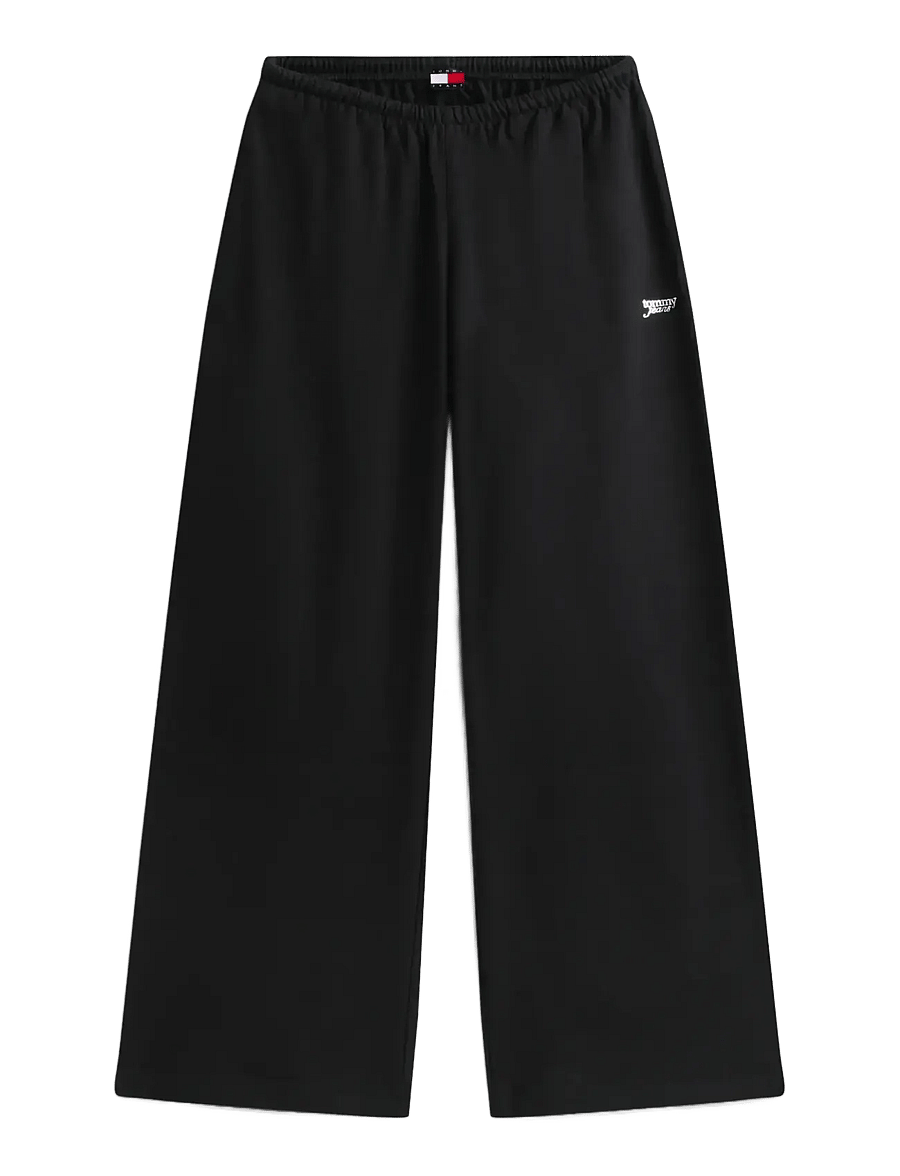 Tommy Jeans - TJW WIDE LEG SWEATPANTS - alltags-style - black - 1