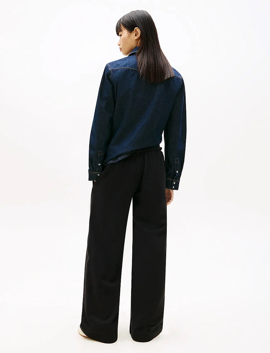 Tommy Jeans - TJW WIDE LEG SWEATPANTS - alltags-style - black - 2