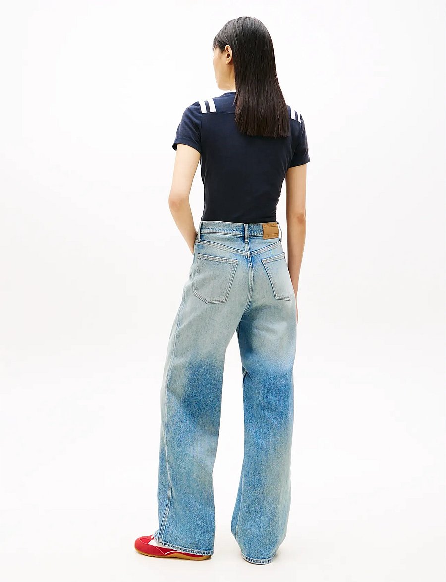 Tommy Jeans - CLAIRE HR WD BJ6136 - hosen mit weitem bein - denim medium - 2