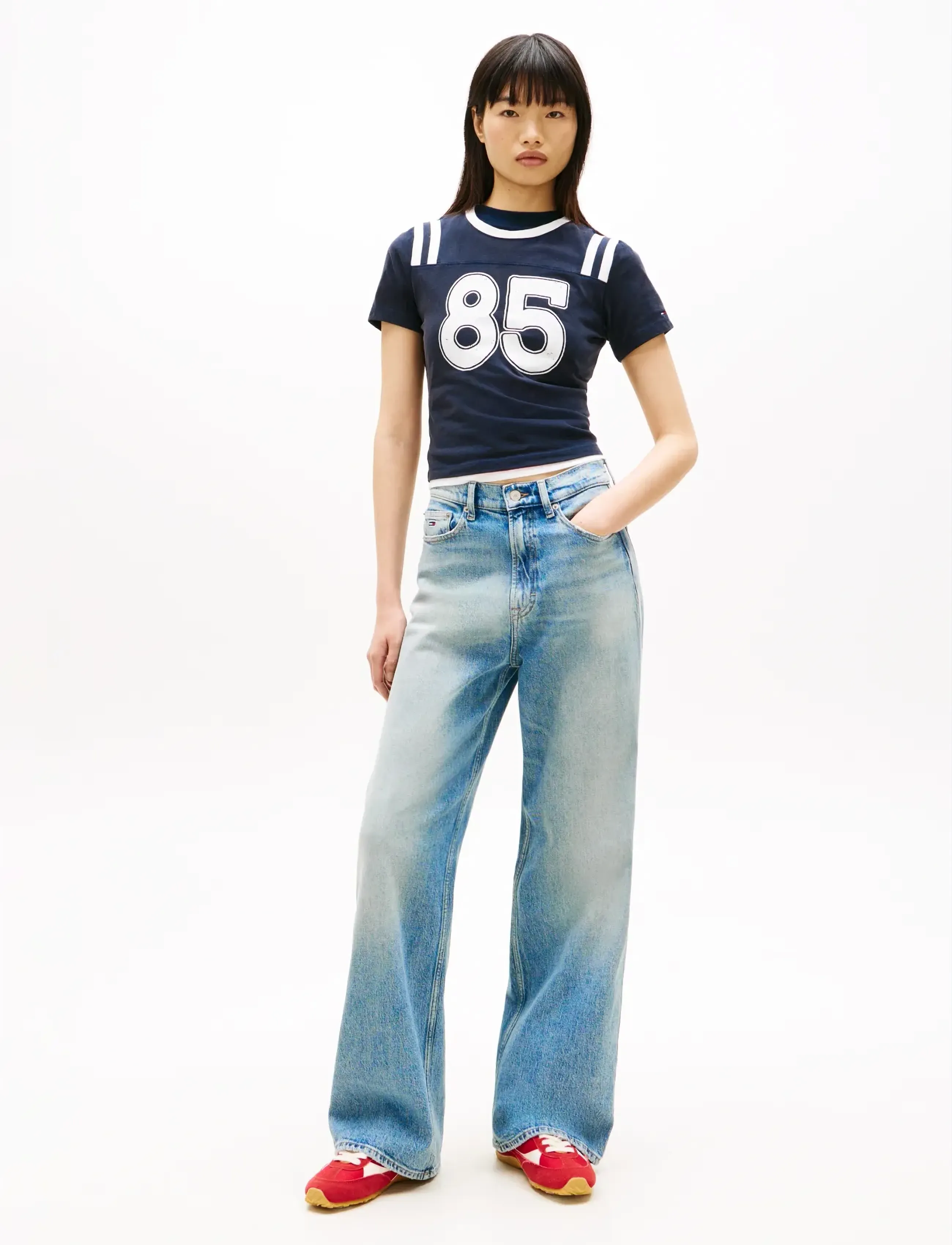 Tommy Jeans - CLAIRE HR WD BJ6136 - hosen mit weitem bein - denim medium - 3