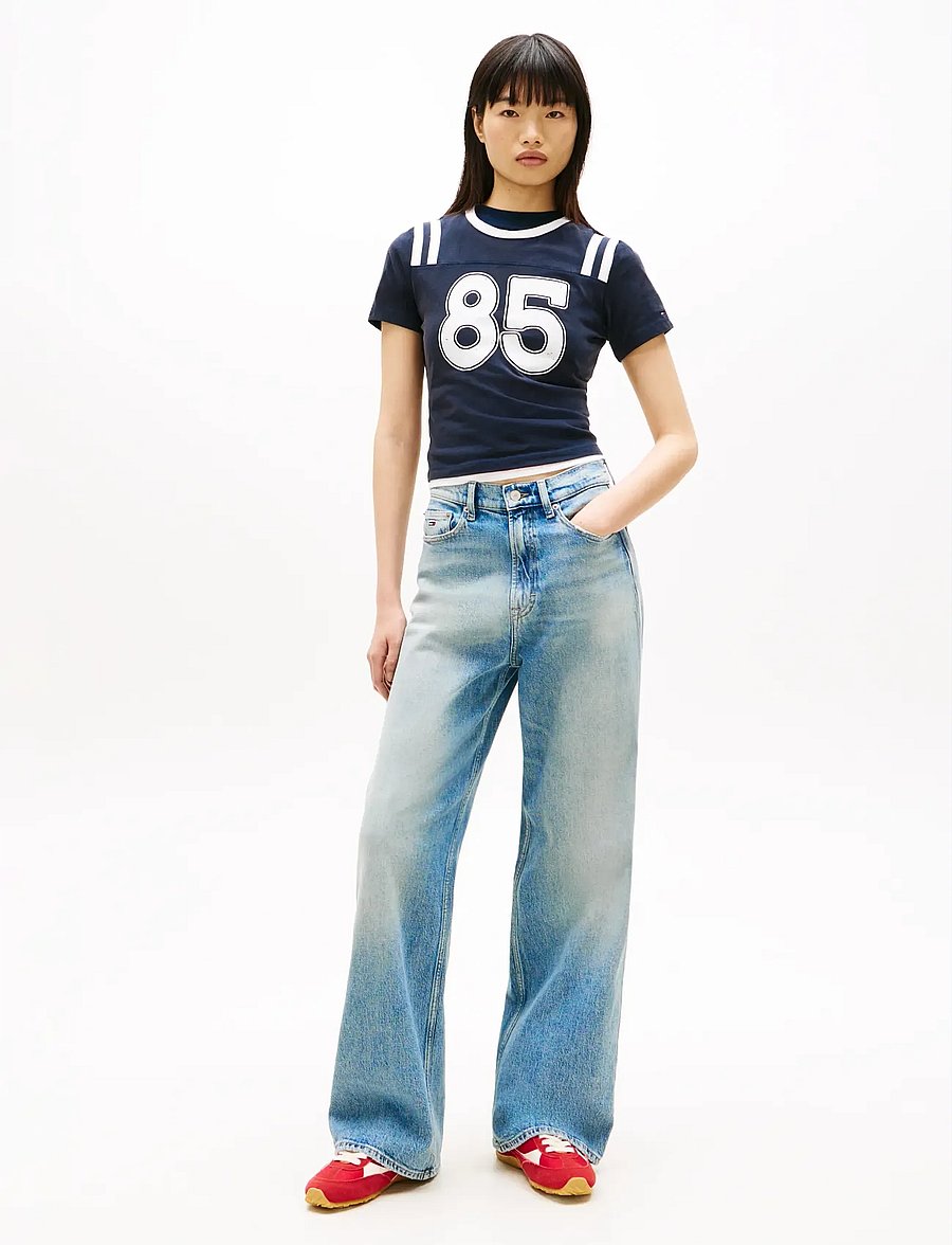 Tommy Jeans - CLAIRE HR WD BJ6136 - hosen mit weitem bein - denim medium - 3