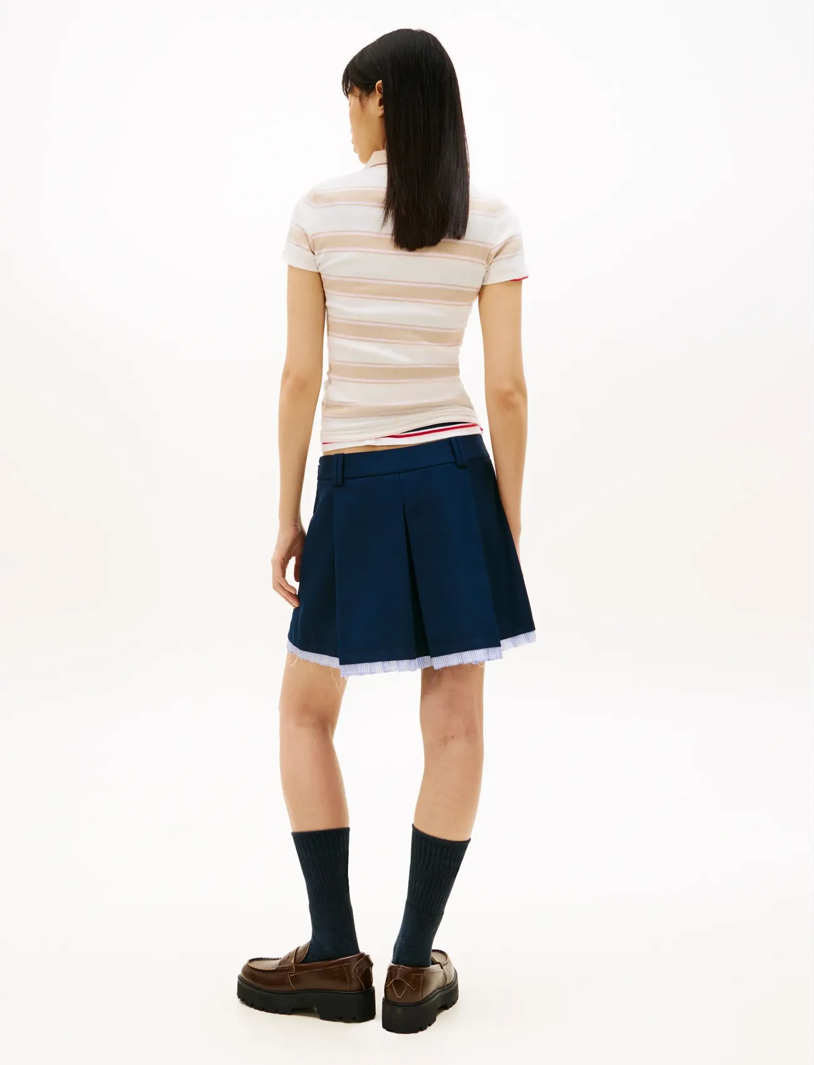 Tommy Jeans - TJW VARSITY PLEATED MINI SKIRT - korte nederdele - dark night navy - 2
