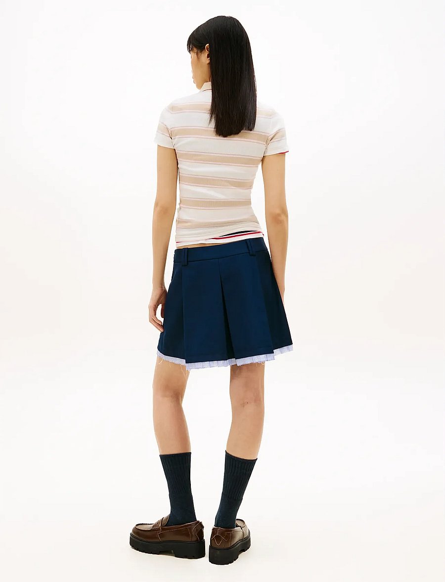 Tommy Jeans - TJW VARSITY PLEATED MINI SKIRT - korte nederdele - dark night navy - 2
