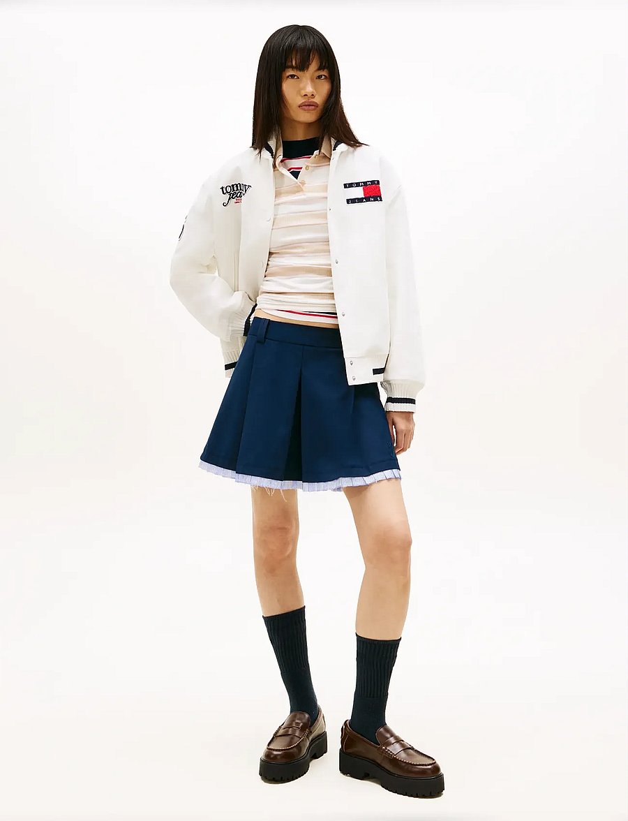 Tommy Jeans - TJW VARSITY PLEATED MINI SKIRT - korte nederdele - dark night navy - 3