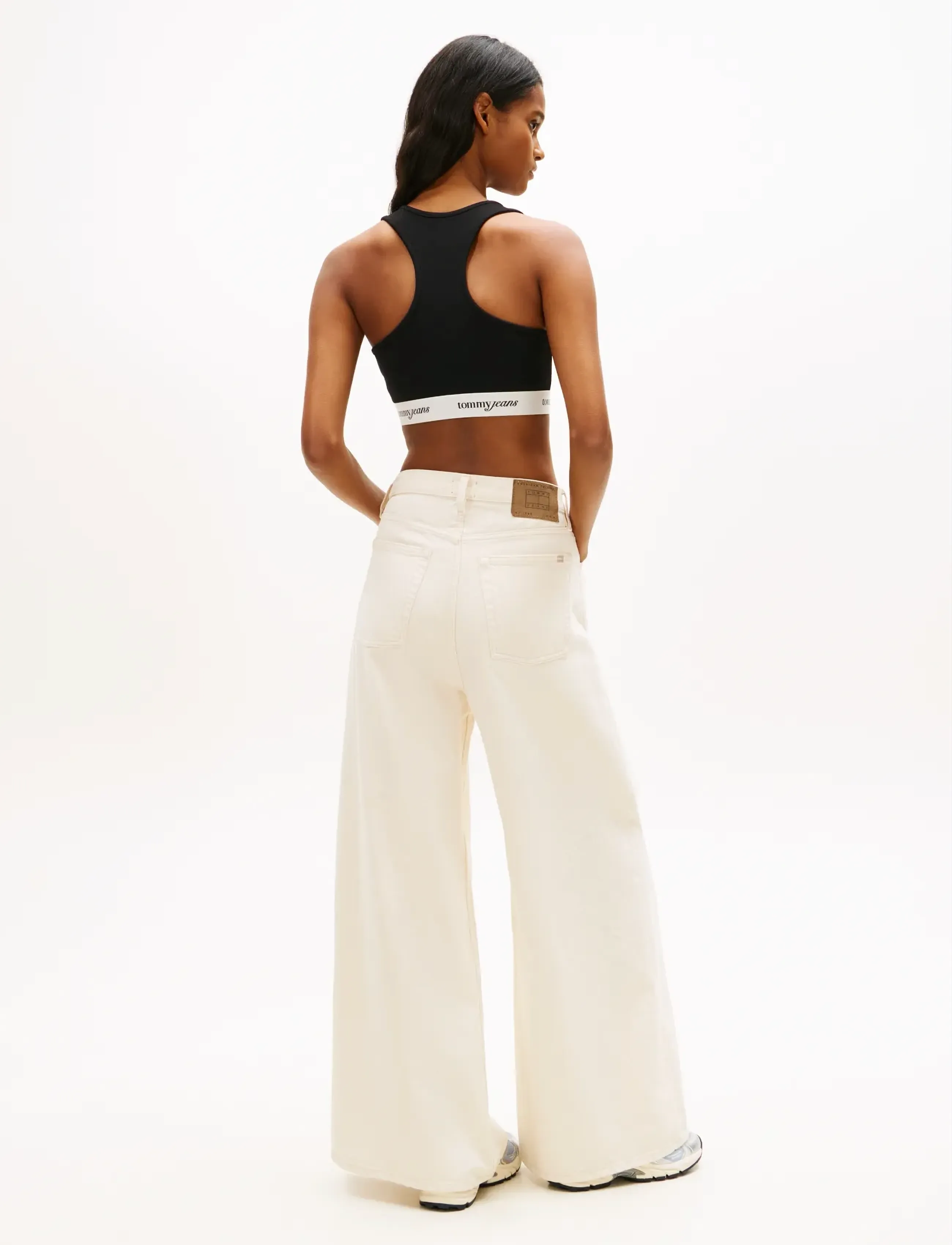 Tommy Jeans - TJW CRP TAPE BRA TOP - sports-bh'er - black - 2
