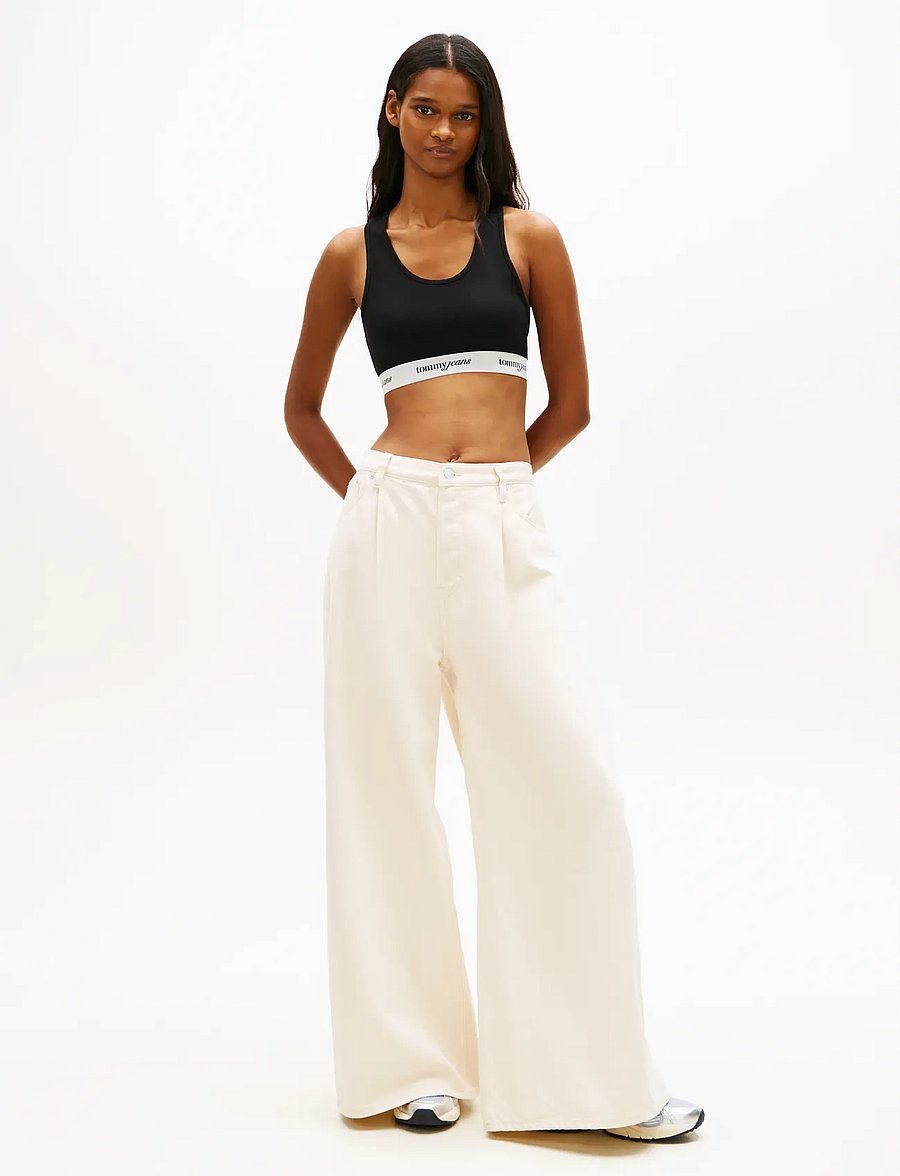 Tommy Jeans - TJW CRP TAPE BRA TOP - urheiluliivit - black - 3