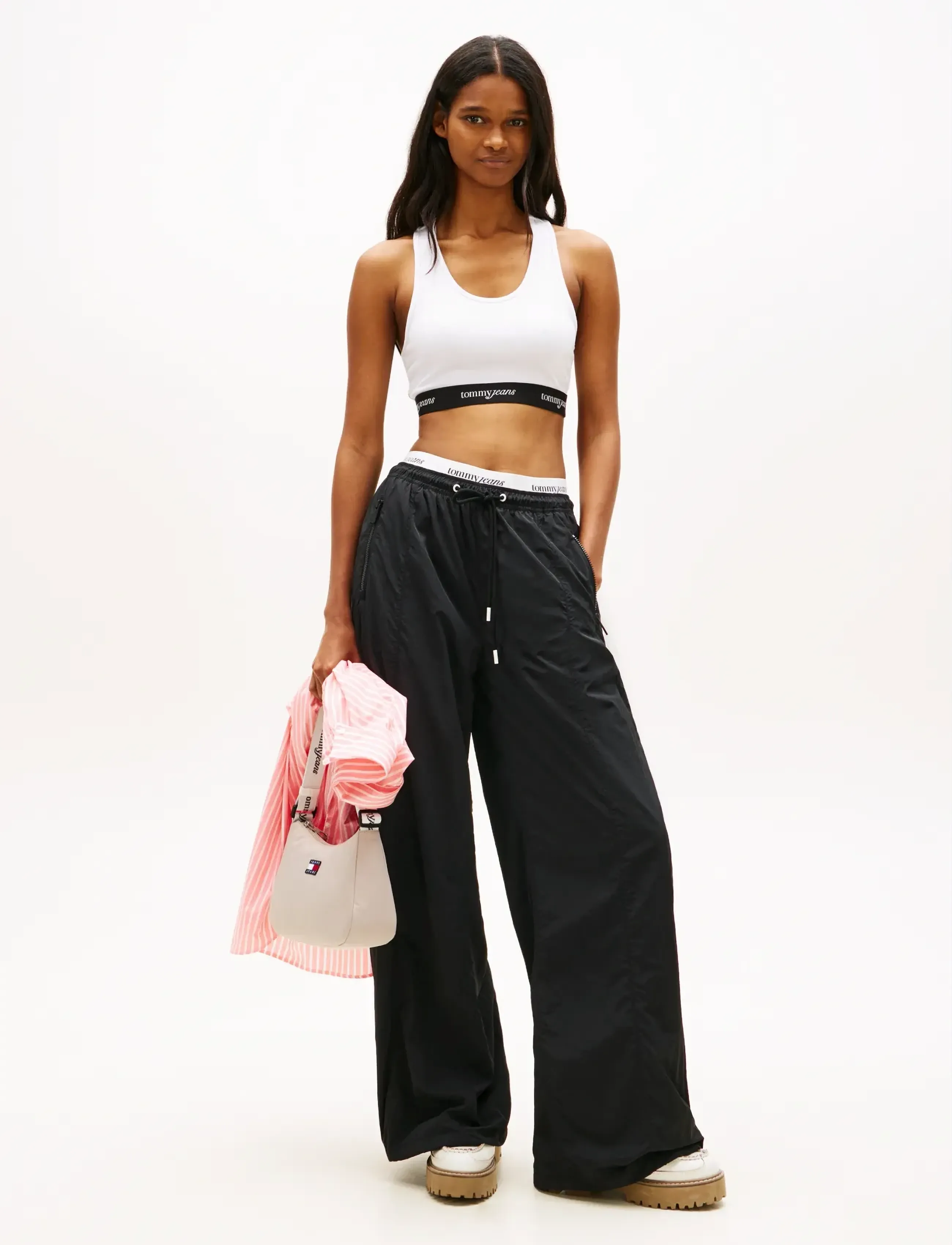 Tommy Jeans - TJW CRP TAPE BRA TOP - sports-bh'er - ecru - 3