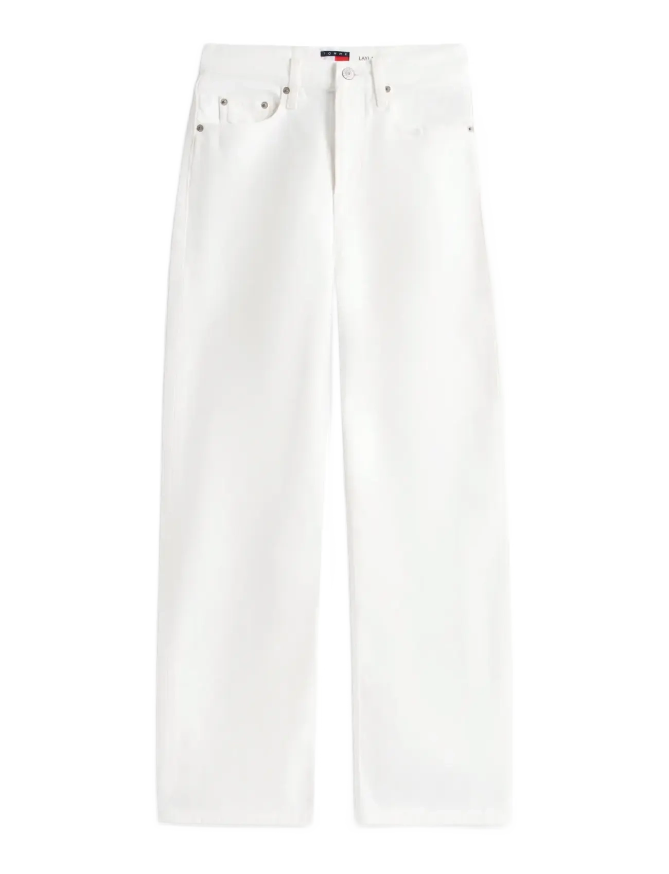 Tommy Jeans LAYLA HR SLIM STR CBF FLG BJ6099 - Populaire merken - DENIM WHITE 01 / white