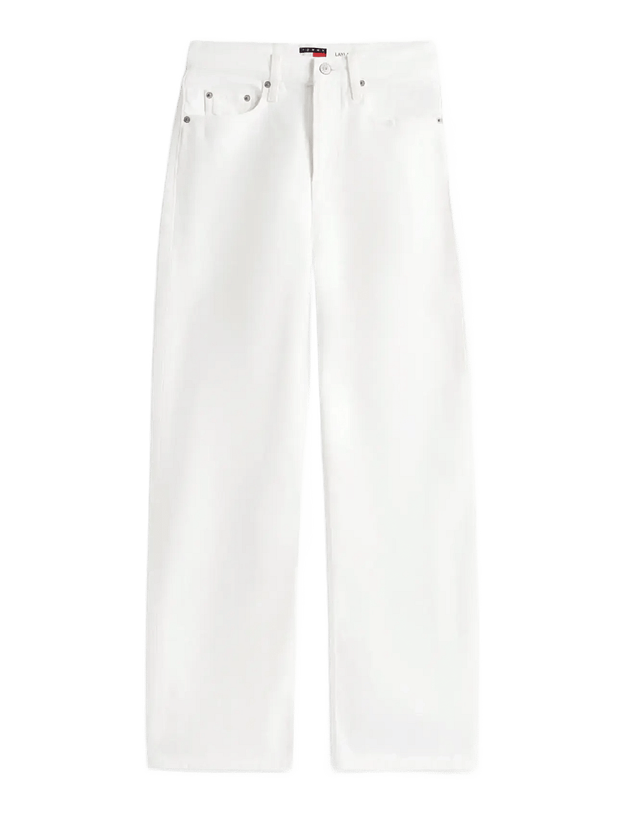 Tommy Jeans - LAYLA HR SLIM STR CBF FLG BJ6099 - laiad teksad - denim white 01 - 1