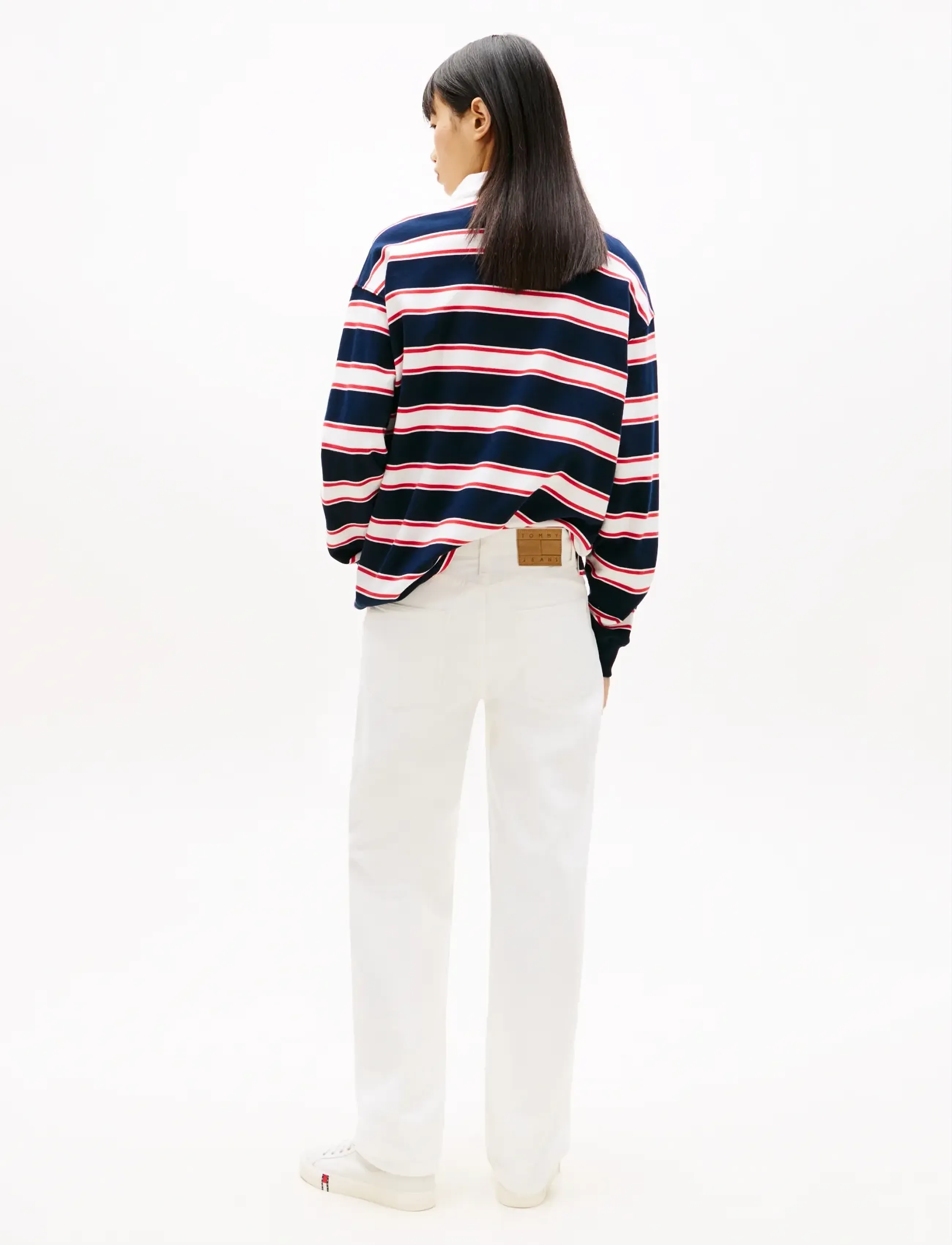 Tommy Jeans - LAYLA HR SLIM STR CBF FLG BJ6099 - brede jeans - denim white 01 - 2