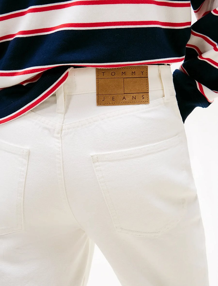 Tommy Jeans - LAYLA HR SLIM STR CBF FLG BJ6099 - laiad teksad - denim white 01 - 4