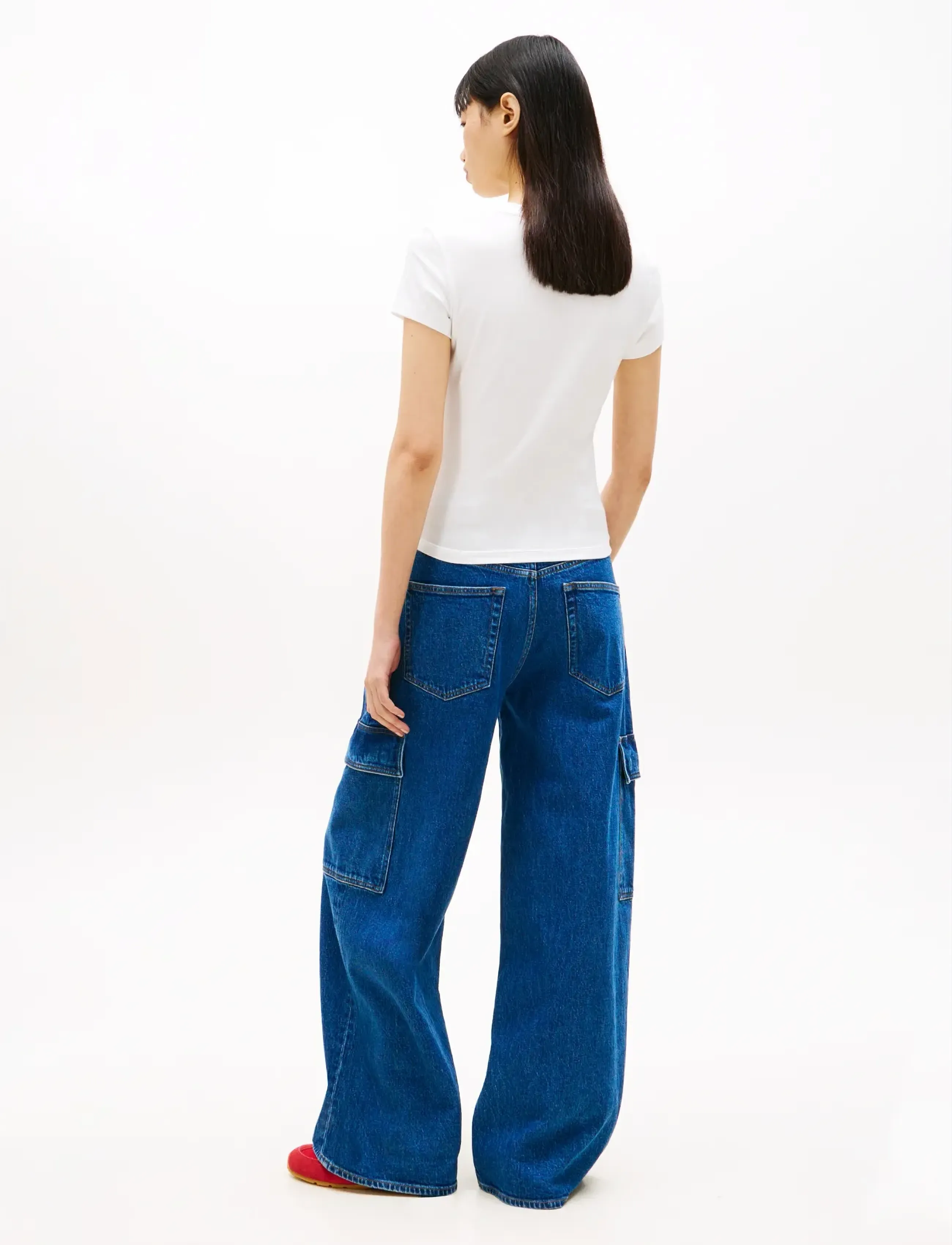 Tommy Jeans - TJW SLIM WAVY FLAG TEE EXT - t-shirts - ecru - 2