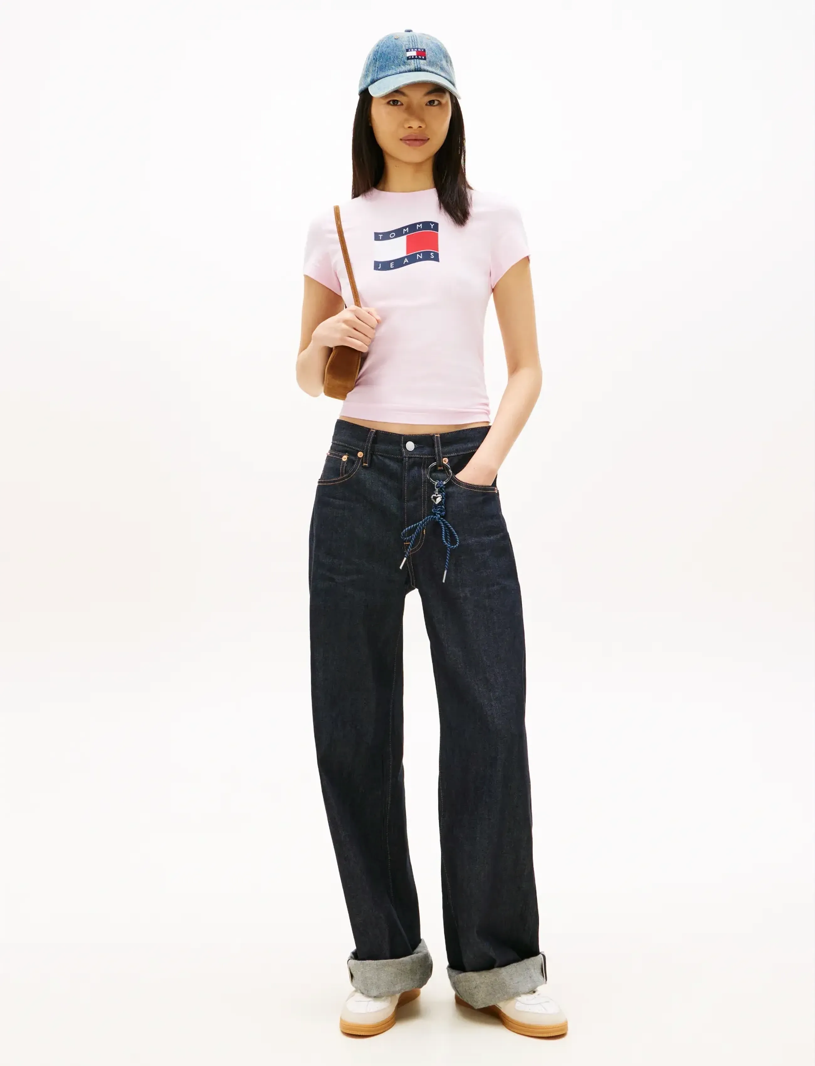 Tommy Jeans - TJW SLIM WAVY FLAG TEE EXT - t-shirts - pearly pink - 3