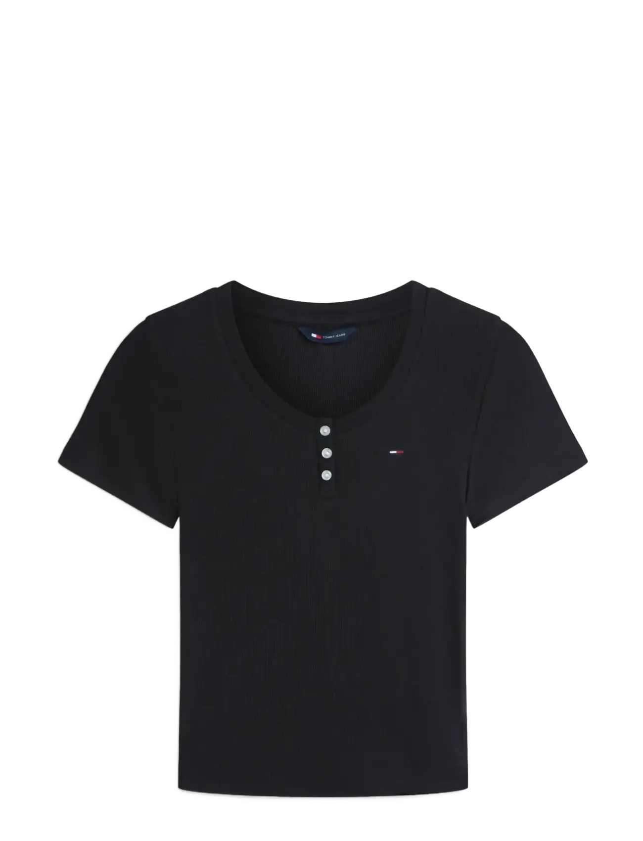 Tommy Jeans - TJW SLIM HENLEY SS TEE - black - 1