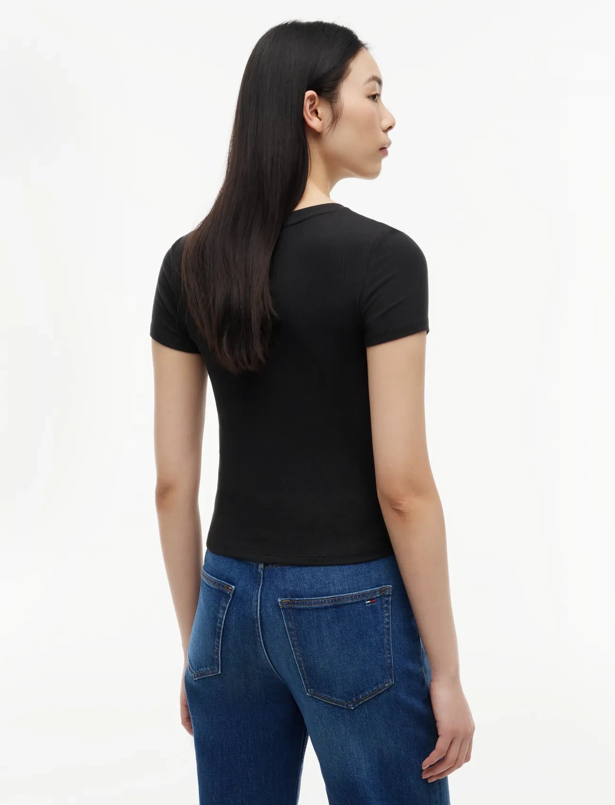 Tommy Jeans - TJW SLIM HENLEY SS TEE - black - 2