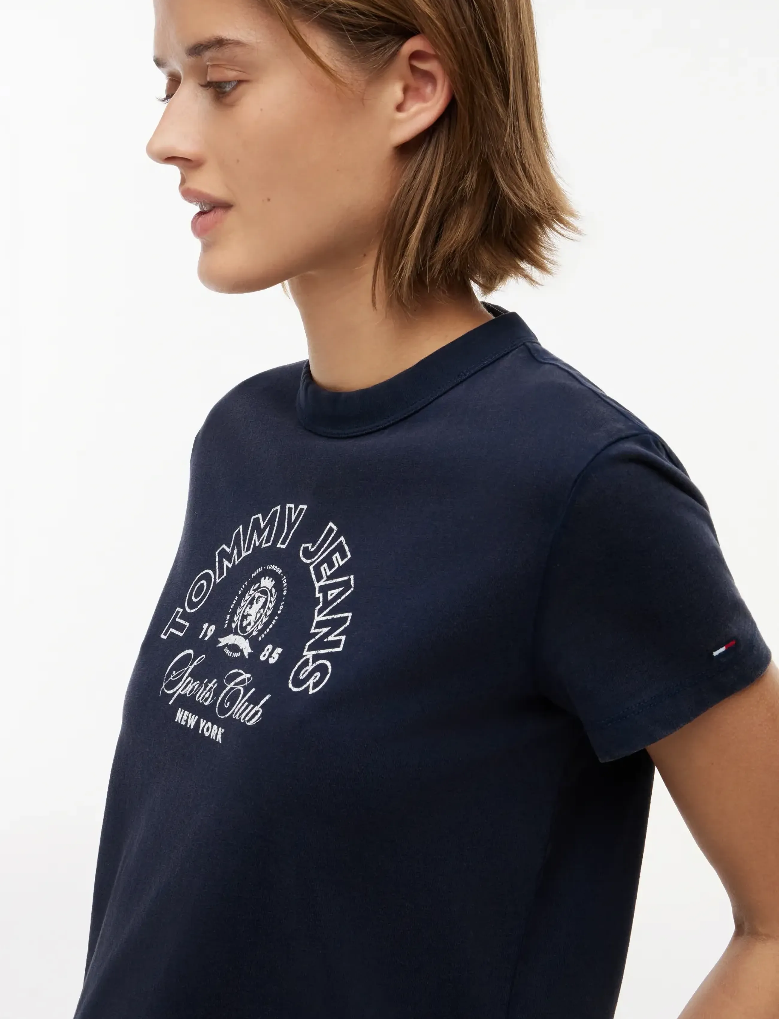 Tommy Jeans - TJW REG HERITAGE LOGO SS TEE - t-shirts - dark night navy - 3