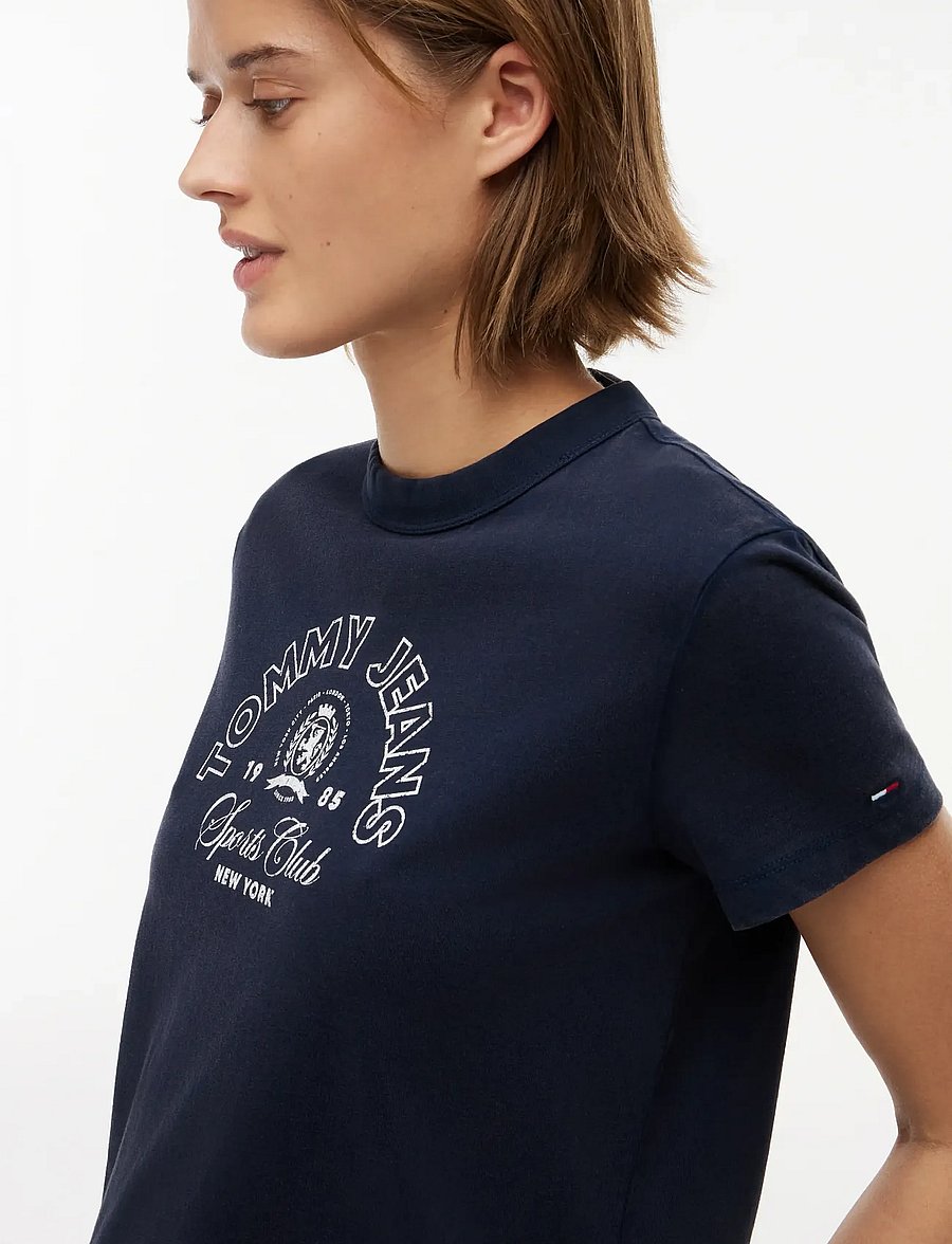 Tommy Jeans - TJW REG HERITAGE LOGO SS TEE - t-shirts - dark night navy - 3