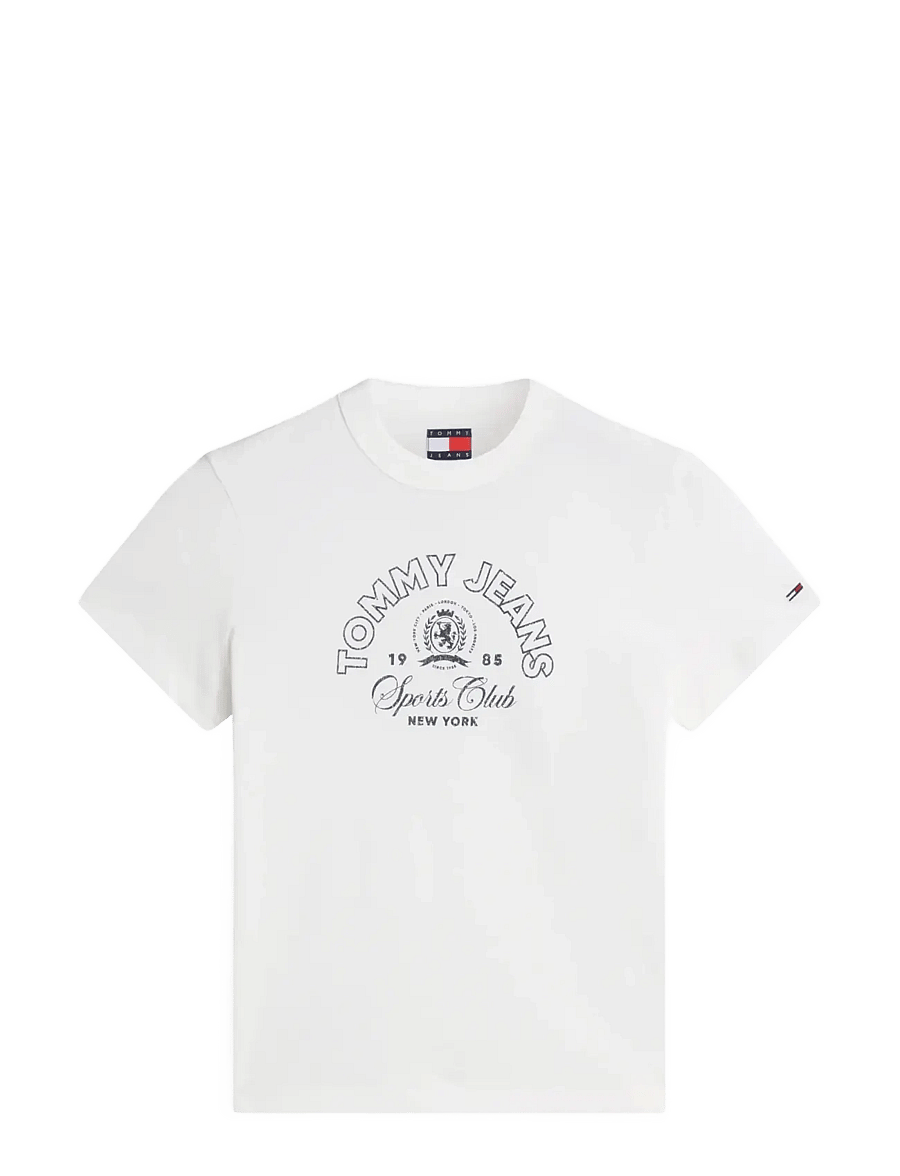Tommy Jeans - TJW REG HERITAGE LOGO SS TEE - t-shirts - ecru - 1