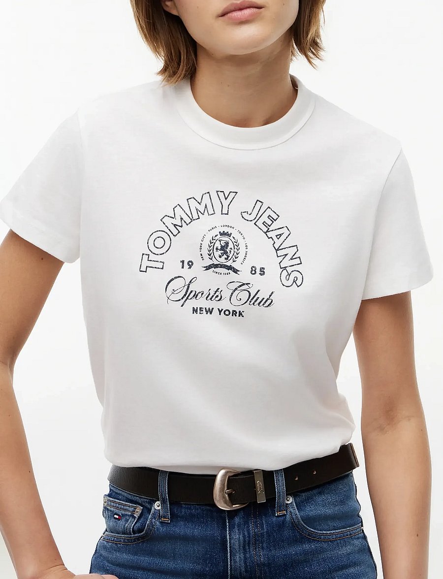 Tommy Jeans - TJW REG HERITAGE LOGO SS TEE - t-shirts - ecru - 3