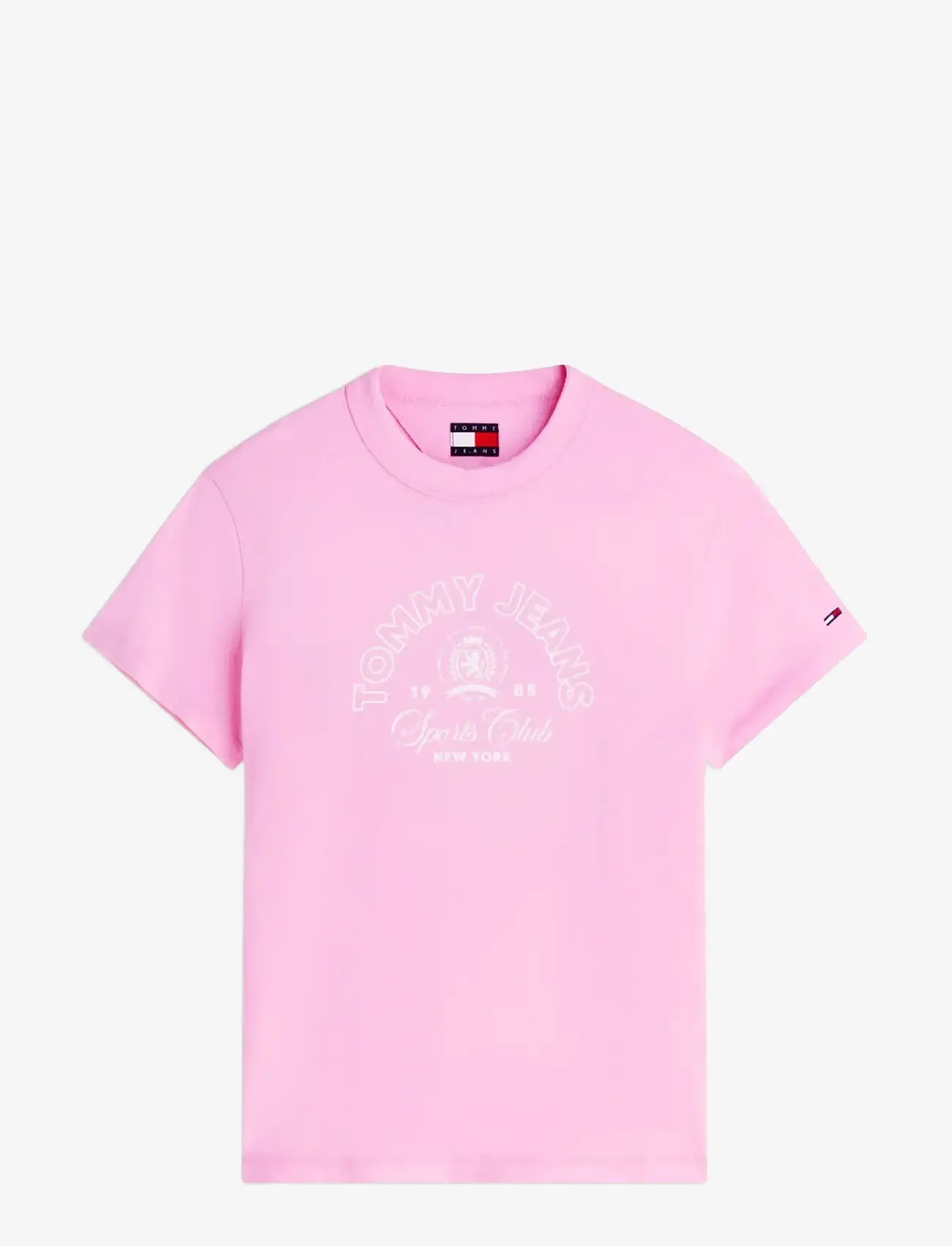 Tommy Jeans - TJW REG HERITAGE LOGO SS TEE - t-shirts - pink daisy - 1