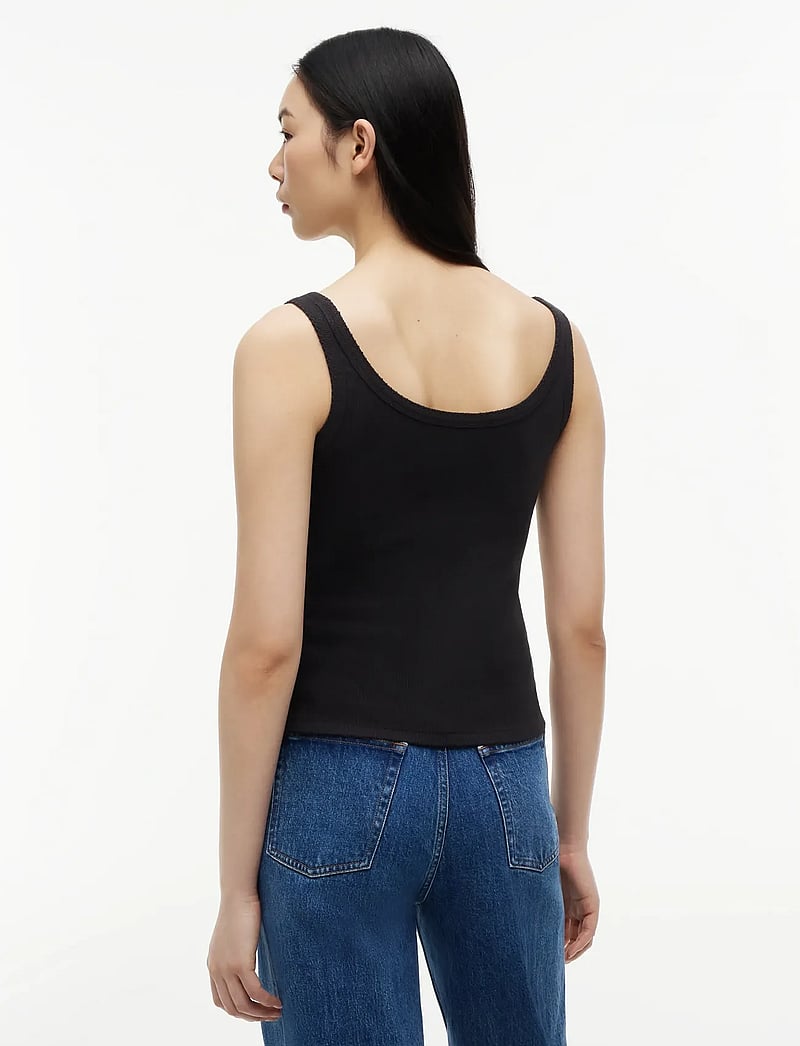 Tommy Jeans - TJW SLIM SCRIPT RIB TANK - tanktops - black - 2